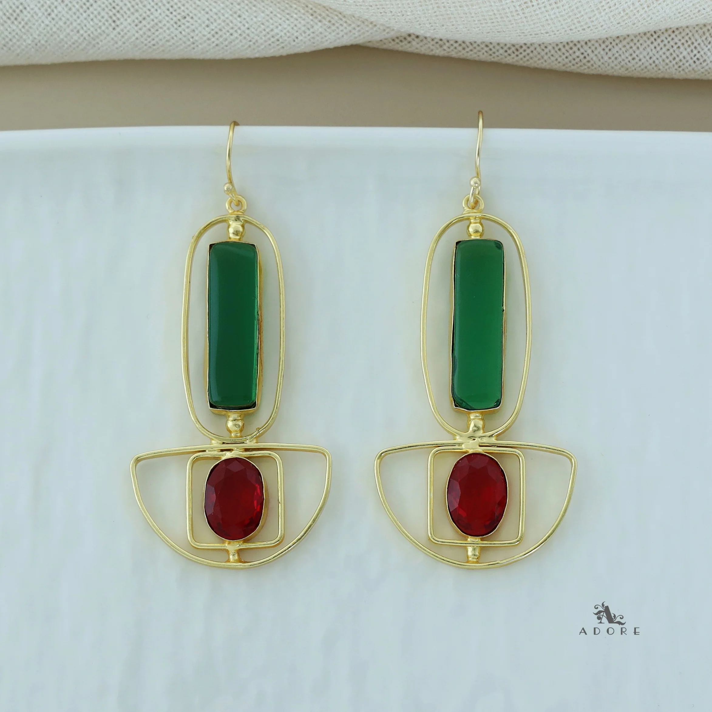 Elenika Golden Long Oval Glossy Drops - Image 13