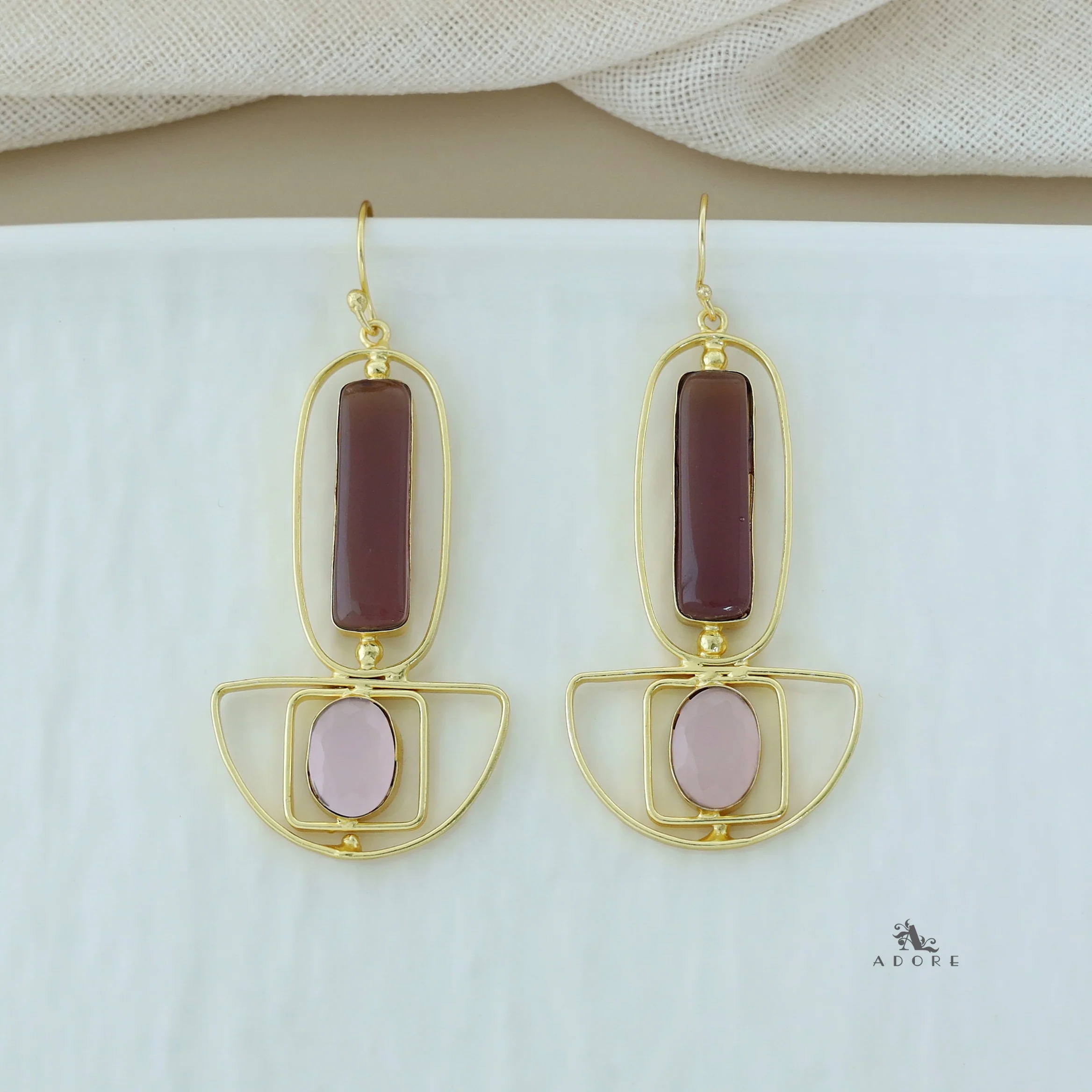 Elenika Golden Long Oval Glossy Drops - Image 8