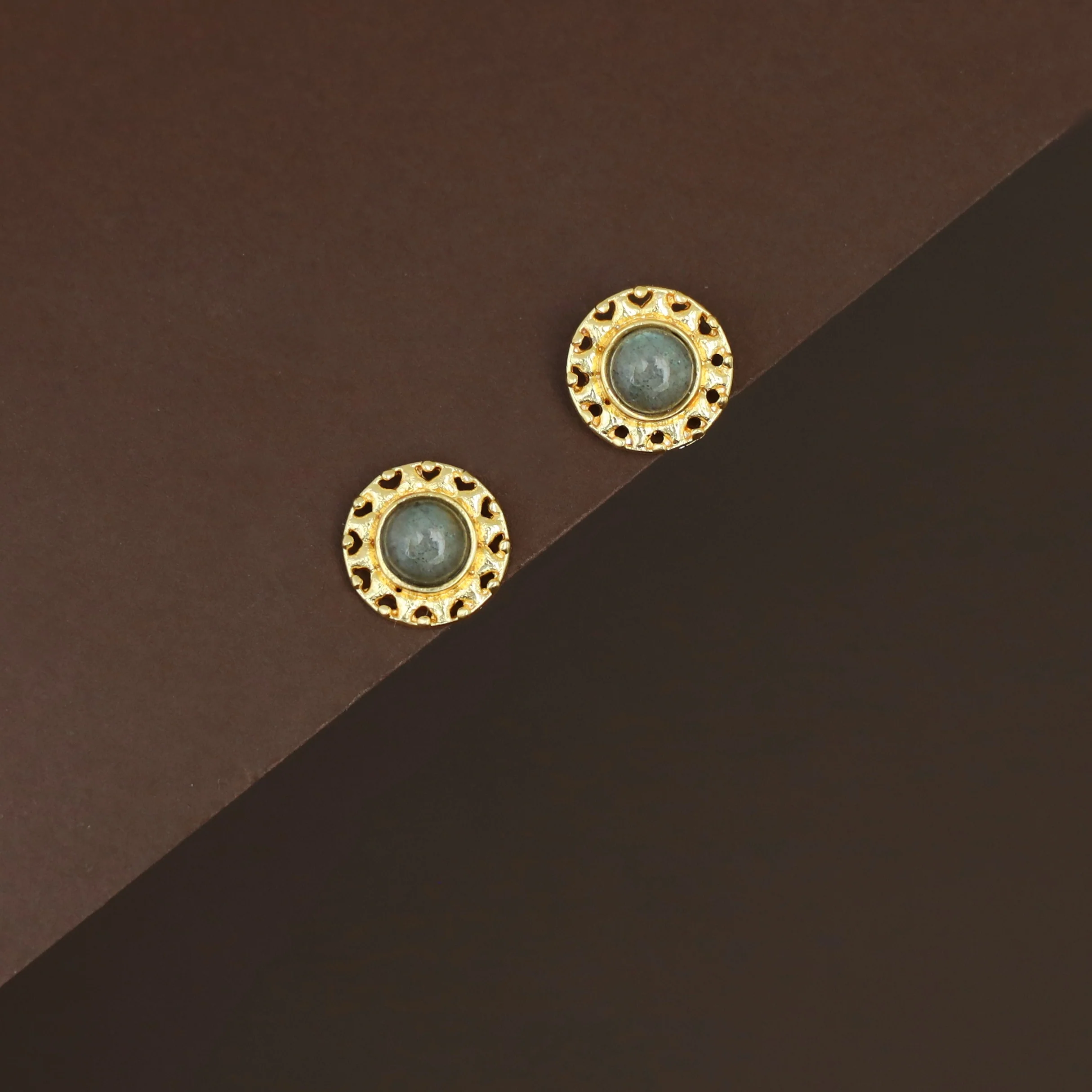 Elettra Golden Circle Glossy + Raw Stone Stud - Image 9
