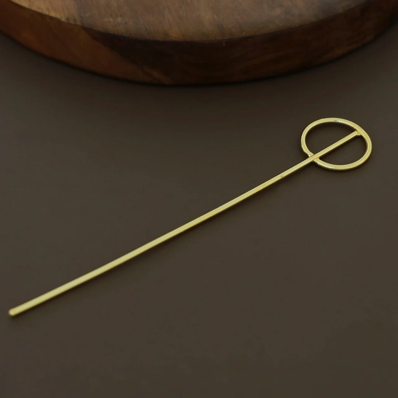 Emerie Golden Hair Bun Cage With Stick - Image 16