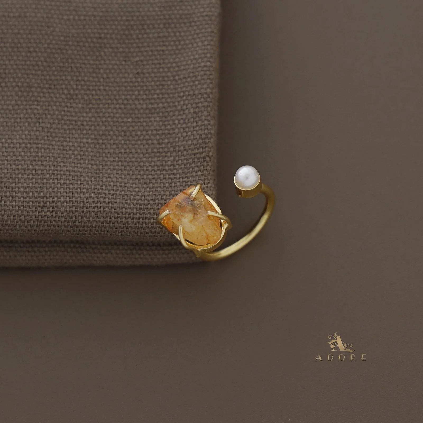 Ena Dyed Stone Plus Mini Pearl Ring - Image 12