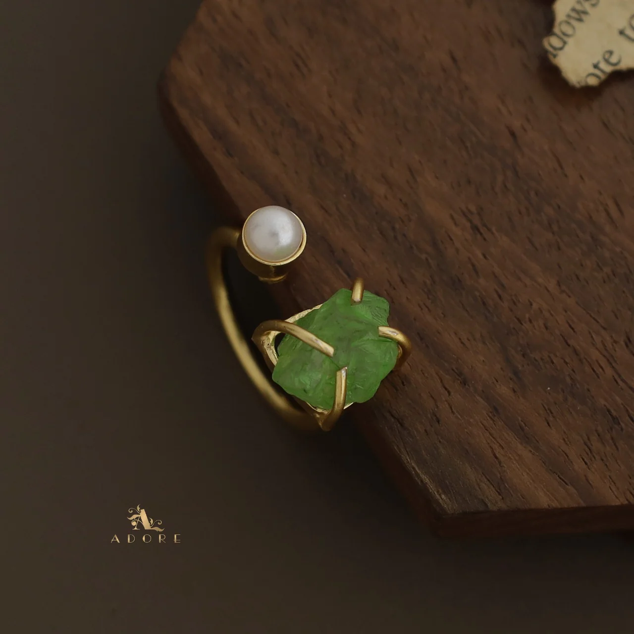 Ena Dyed Stone Plus Mini Pearl Ring - Image 17