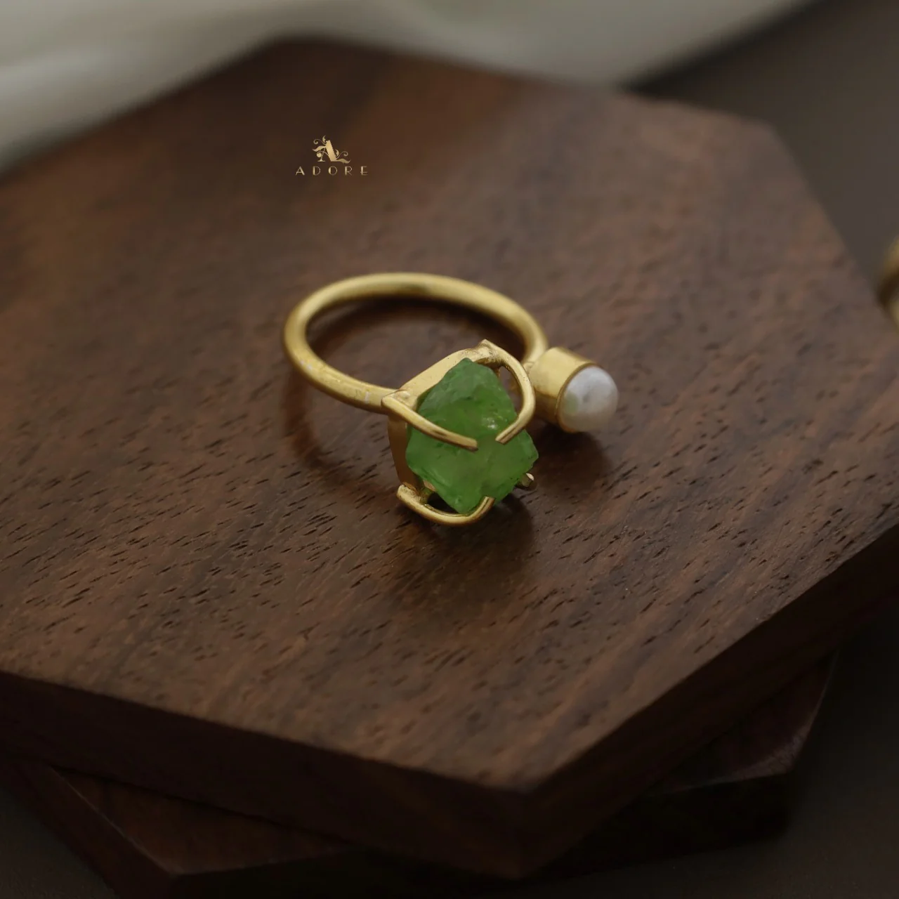 Ena Dyed Stone Plus Mini Pearl Ring - Image 18