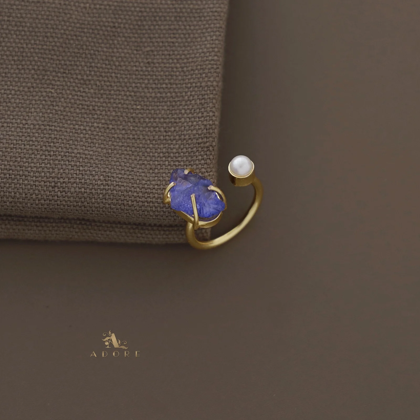 Ena Dyed Stone Plus Mini Pearl Ring - Image 24