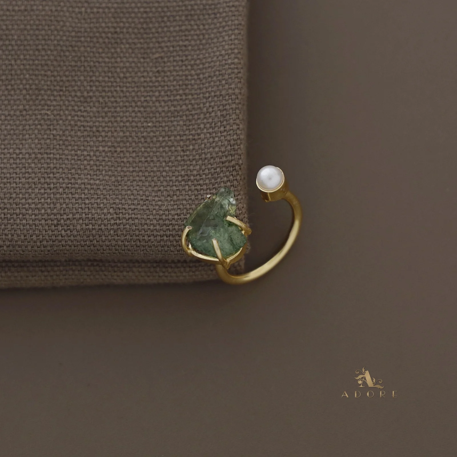 Ena Dyed Stone Plus Mini Pearl Ring - Image 25