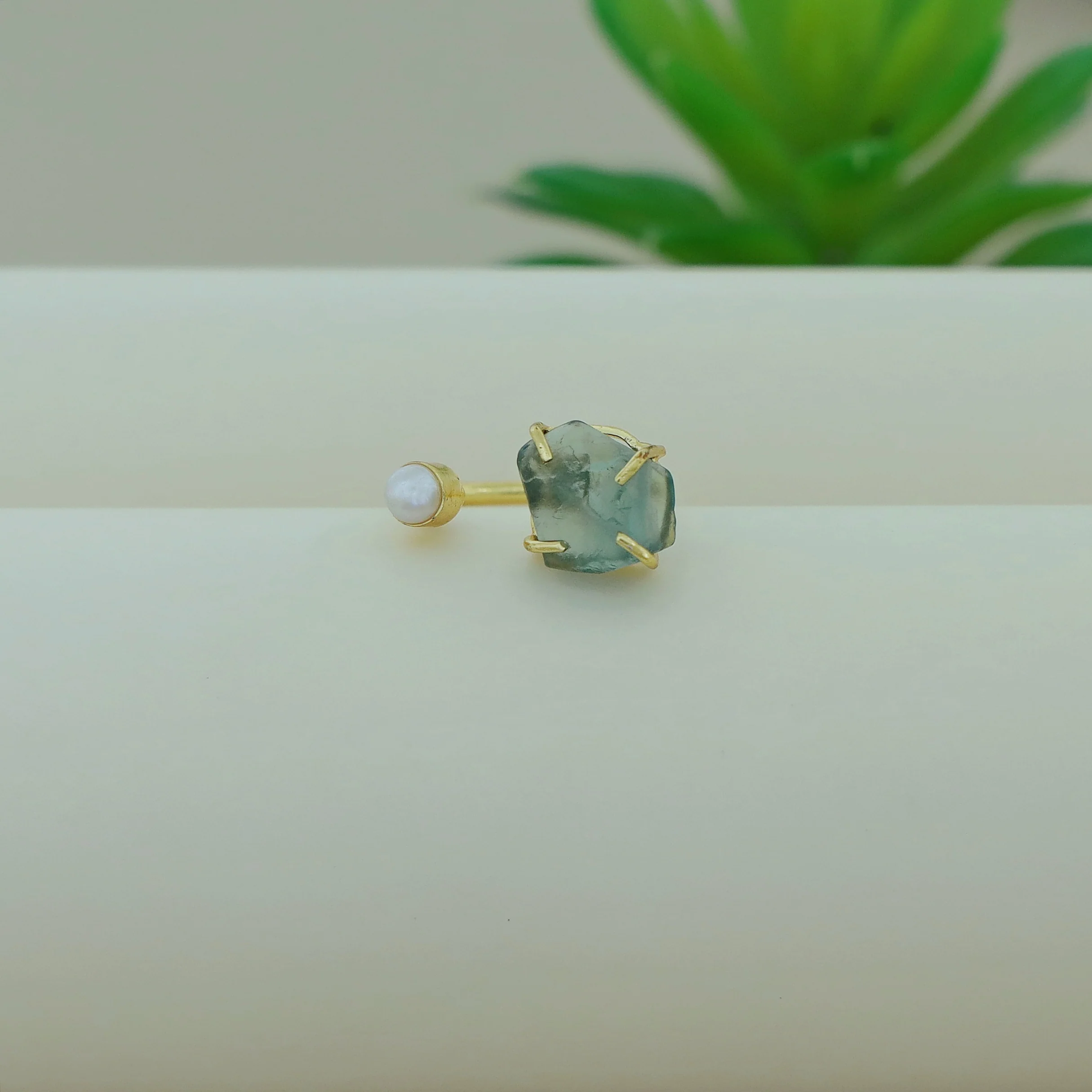 Ena Dyed Stone Plus Mini Pearl Ring - Image 26