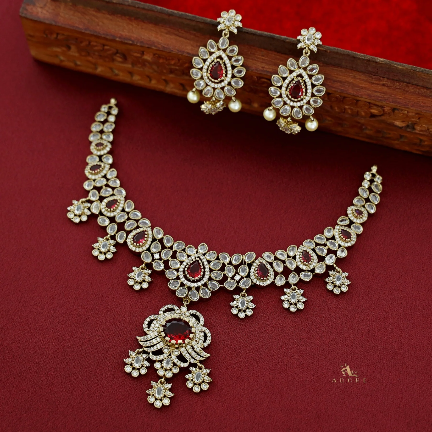 Eryna AD Stone Neckpiece With Earring - Image 6