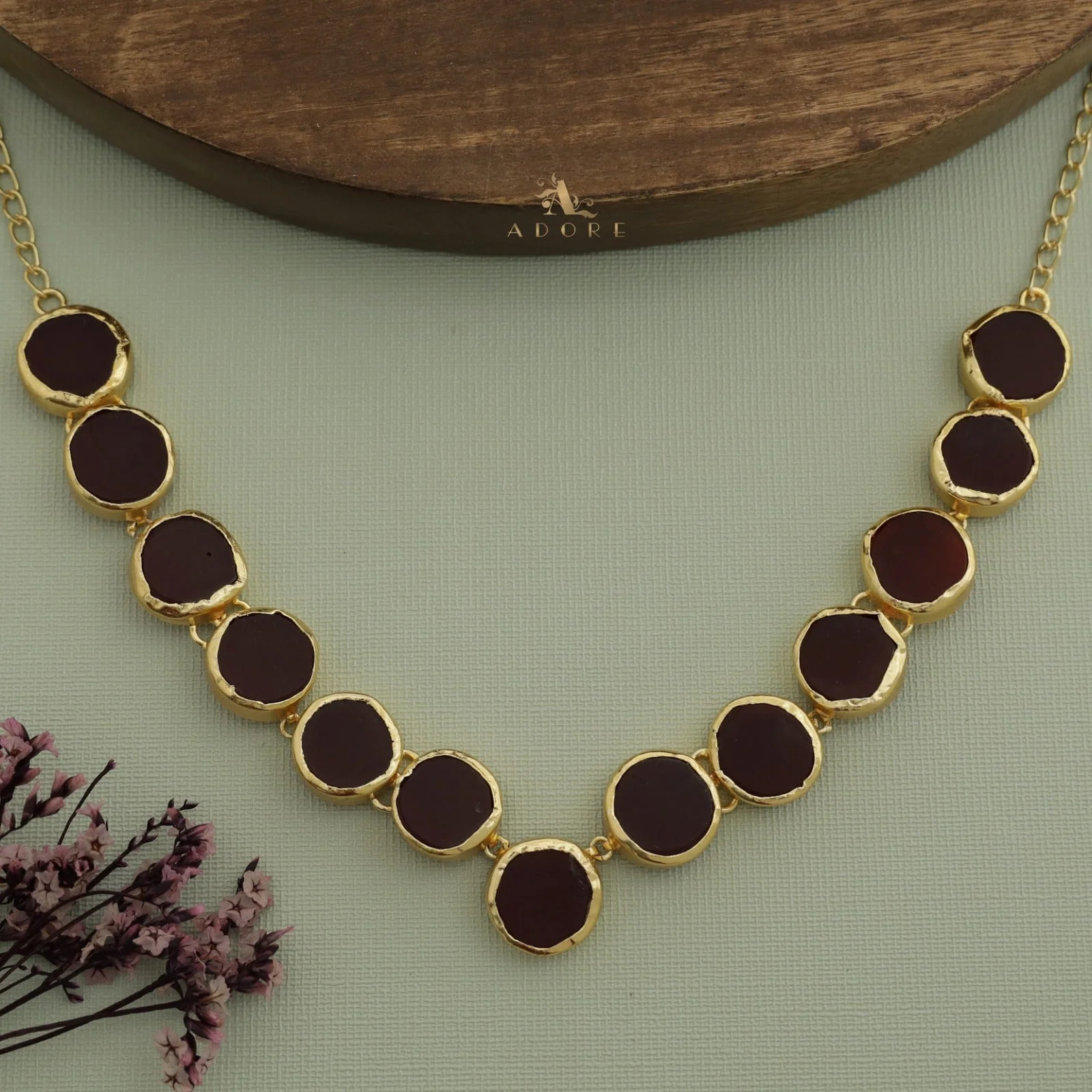 Esme Round Raw Stone Choker / Short Neckpiece - Image 6