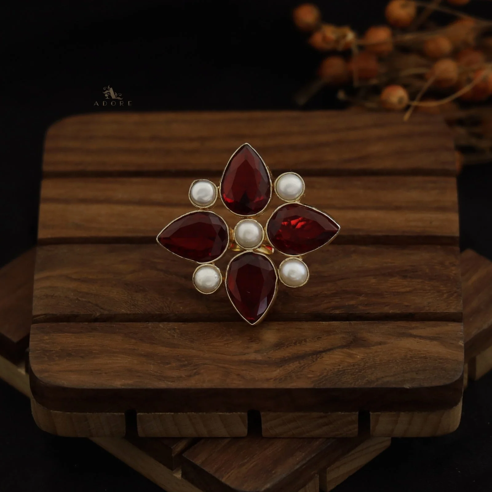 Evania Pearl Ring (Colour Option) - Image 5