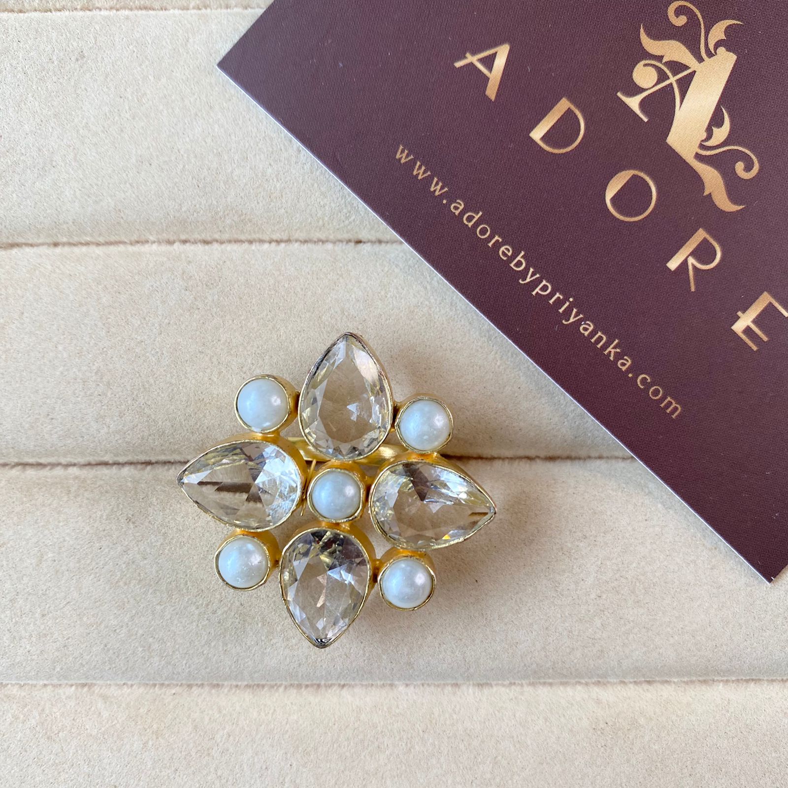 Evania Pearl Ring (Colour Option) - Image 8