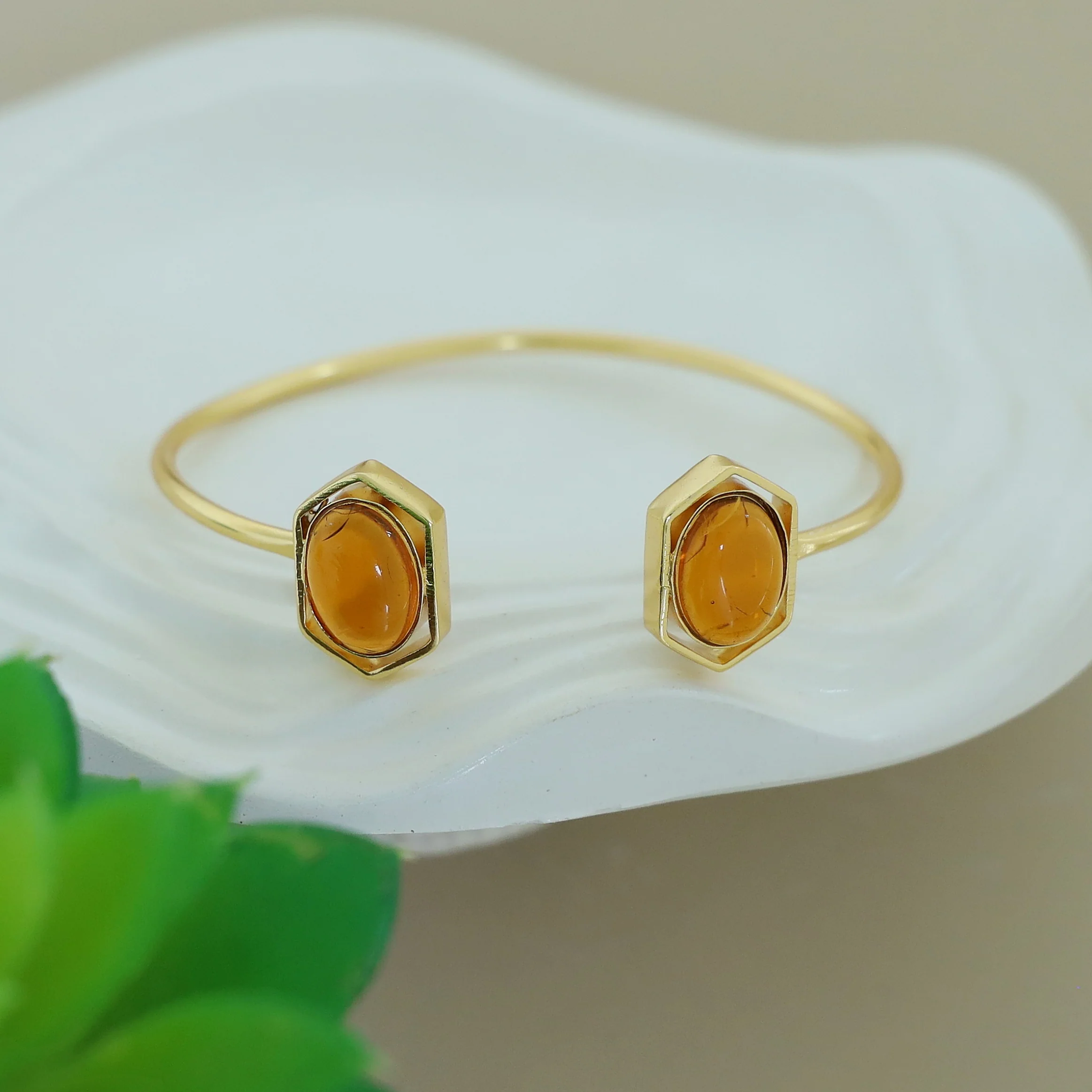 Everlee Dual Oval Gemstone Bangle - Image 7