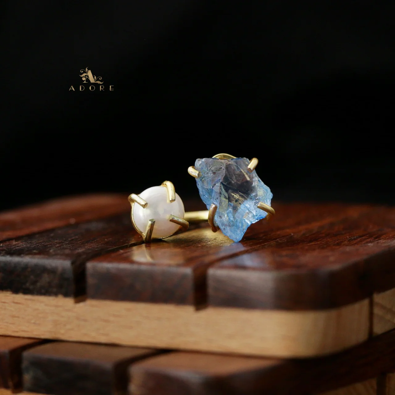 Eza Dyed Stone Plus Pearl Ring - Image 16
