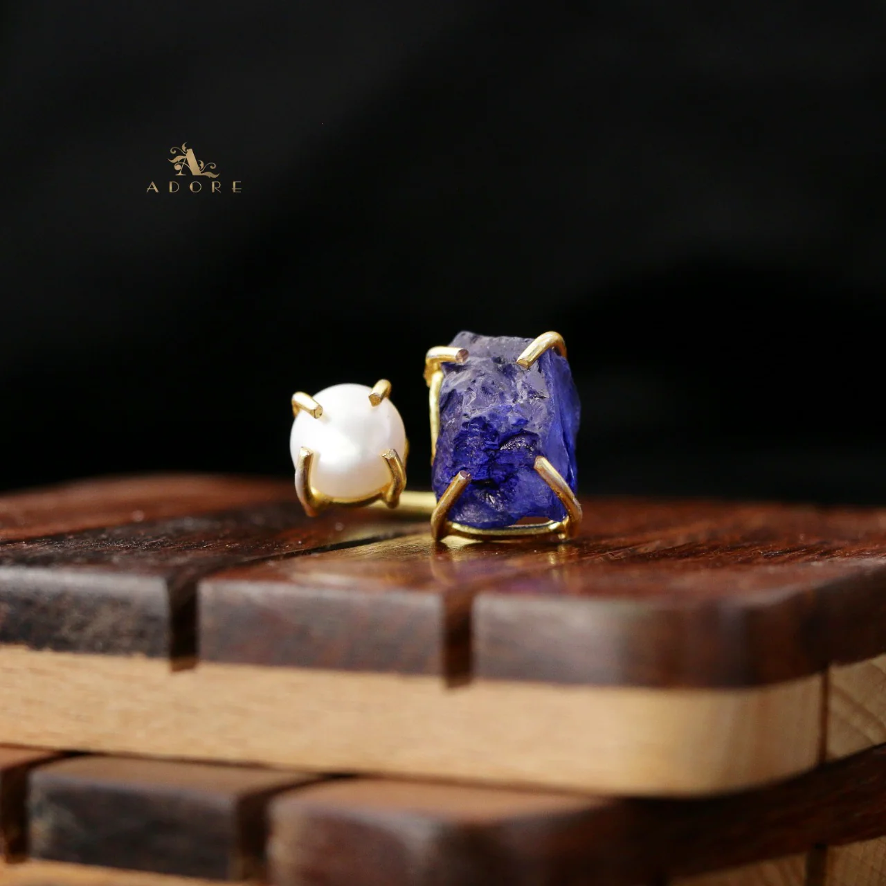 Eza Dyed Stone Plus Pearl Ring - Image 17