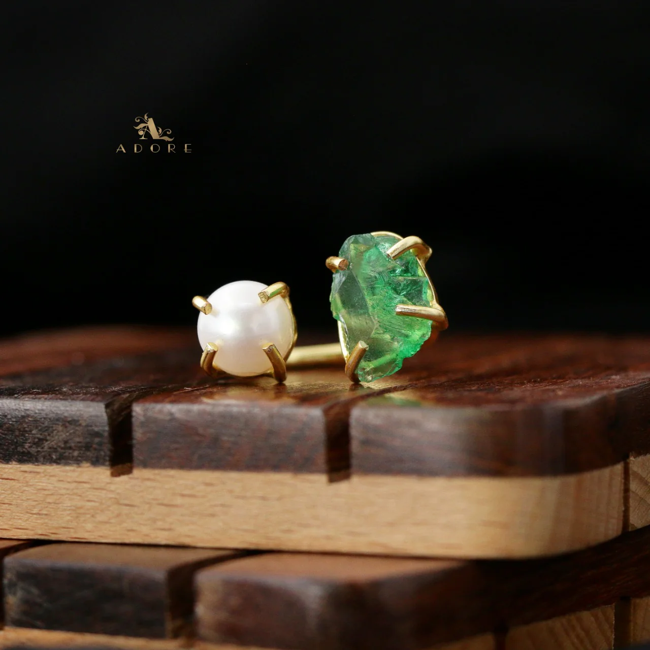 Eza Dyed Stone Plus Pearl Ring - Image 19