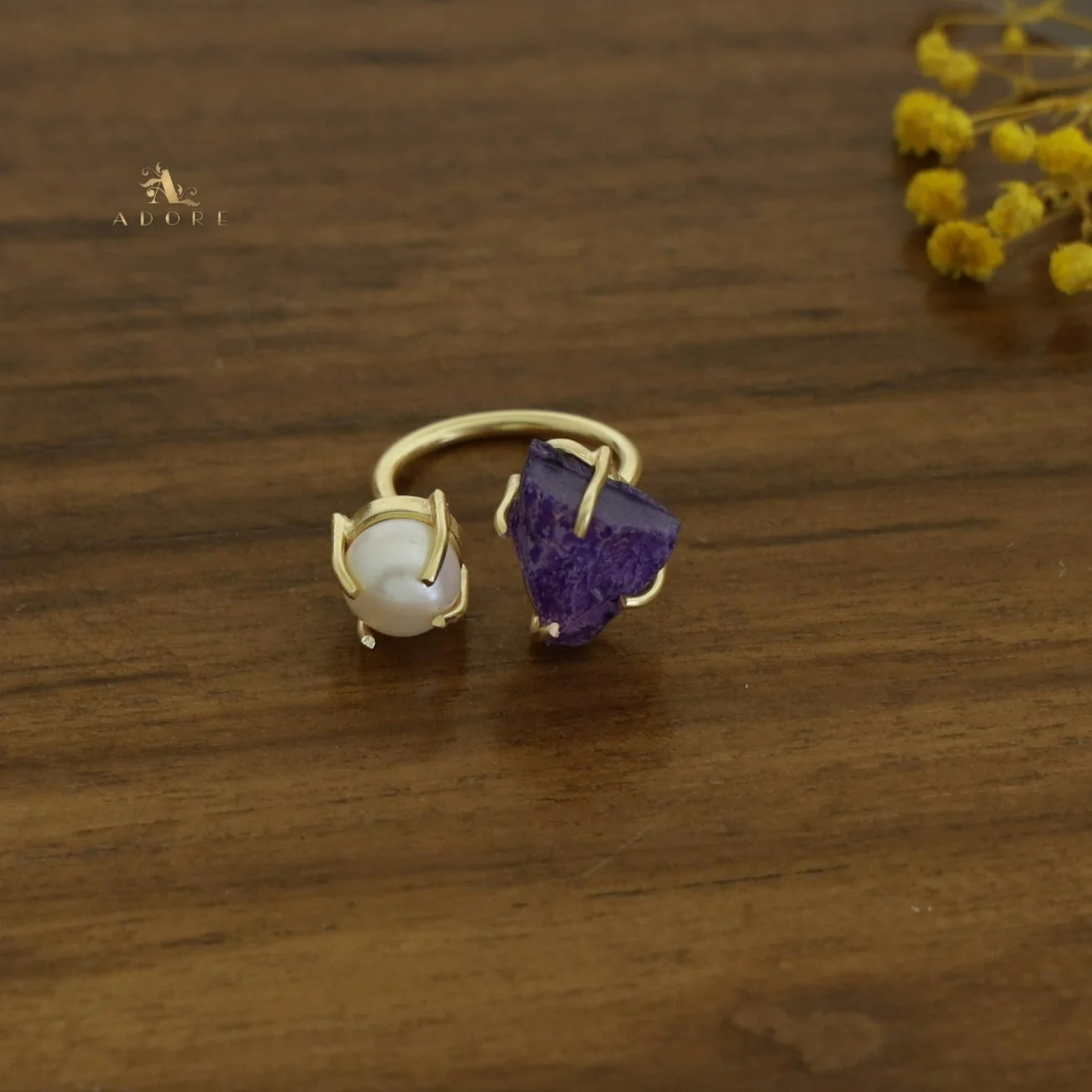 Eza Dyed Stone Plus Pearl Ring - Image 22