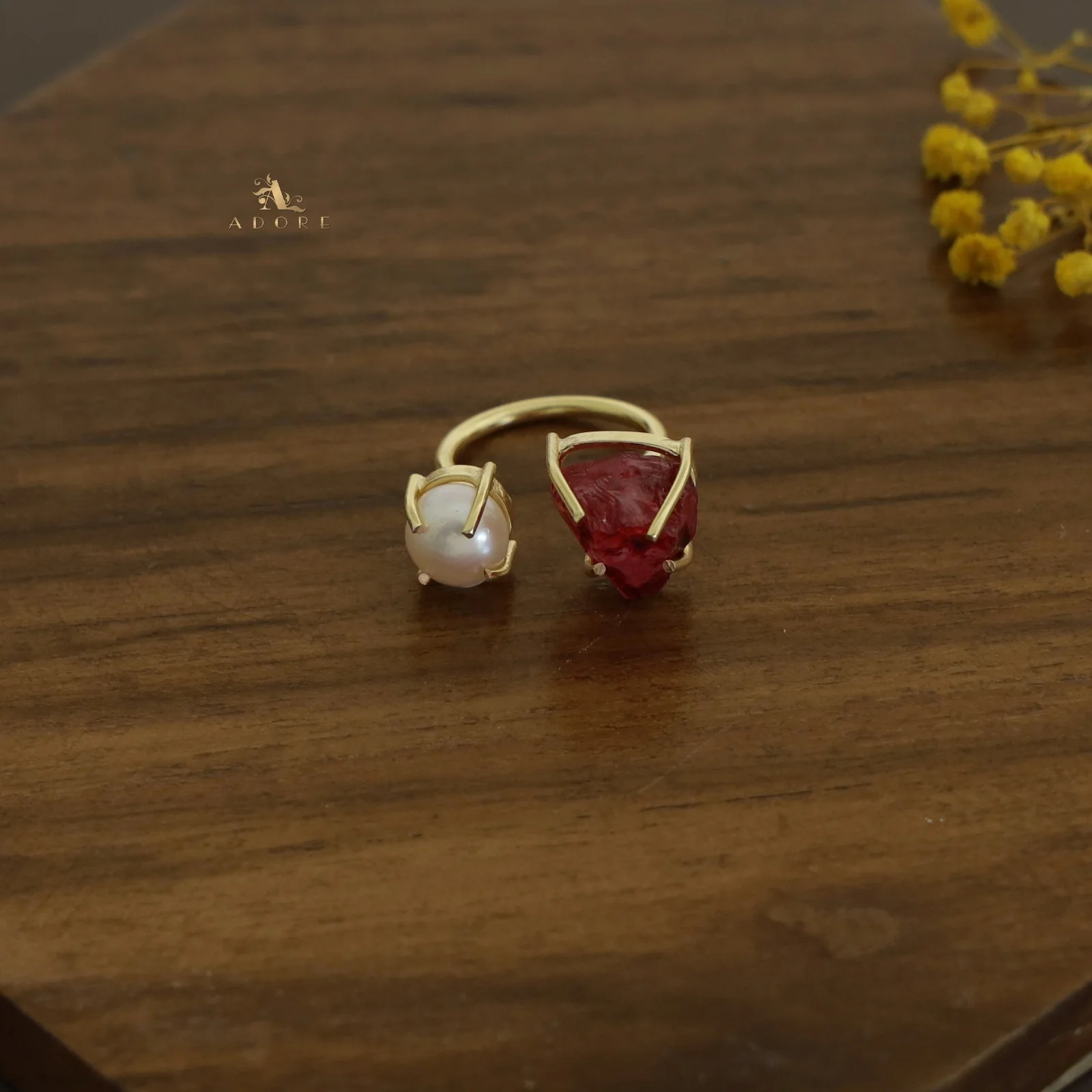 Eza Dyed Stone Plus Pearl Ring - Image 25