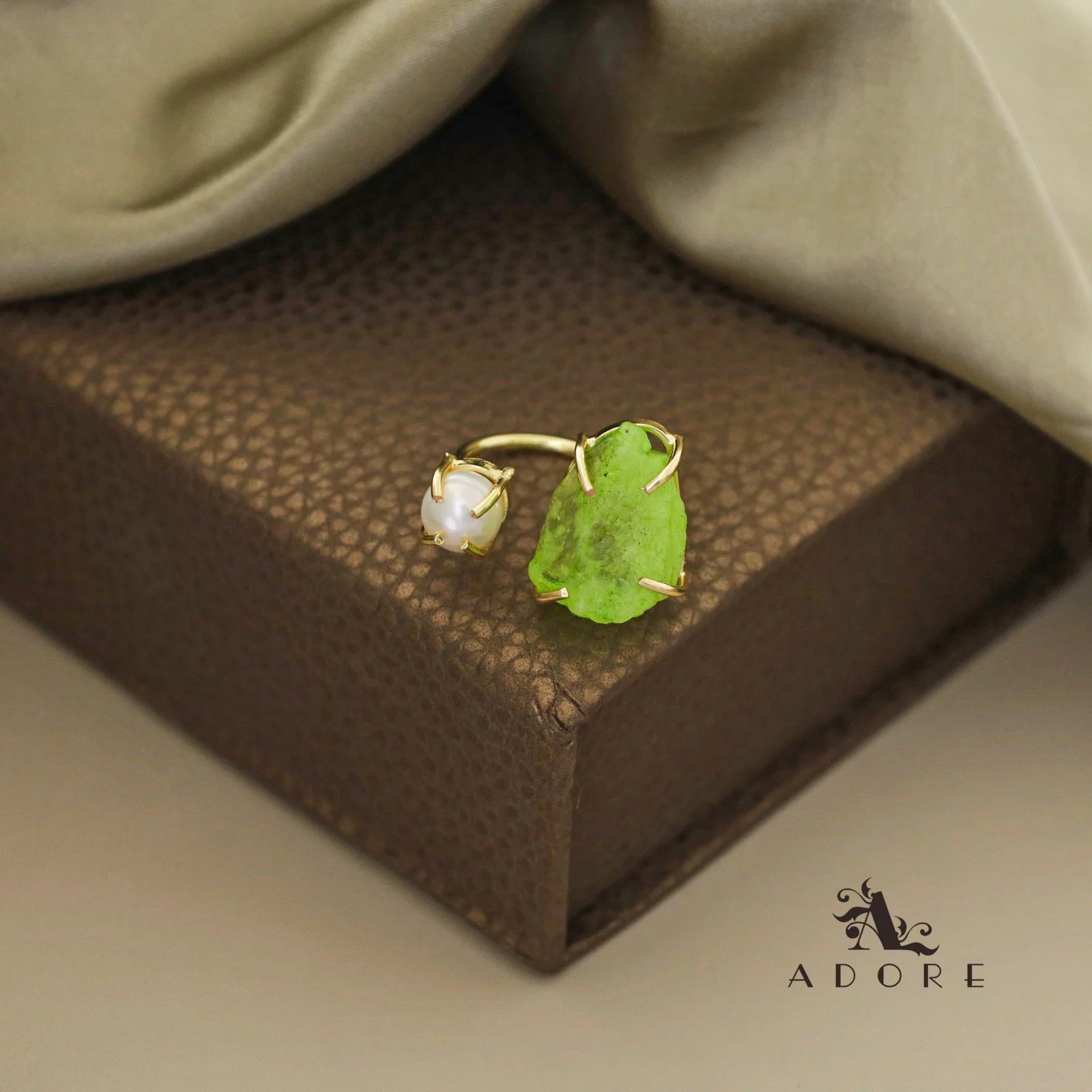 Eza Dyed Stone Plus Pearl Ring - Image 5