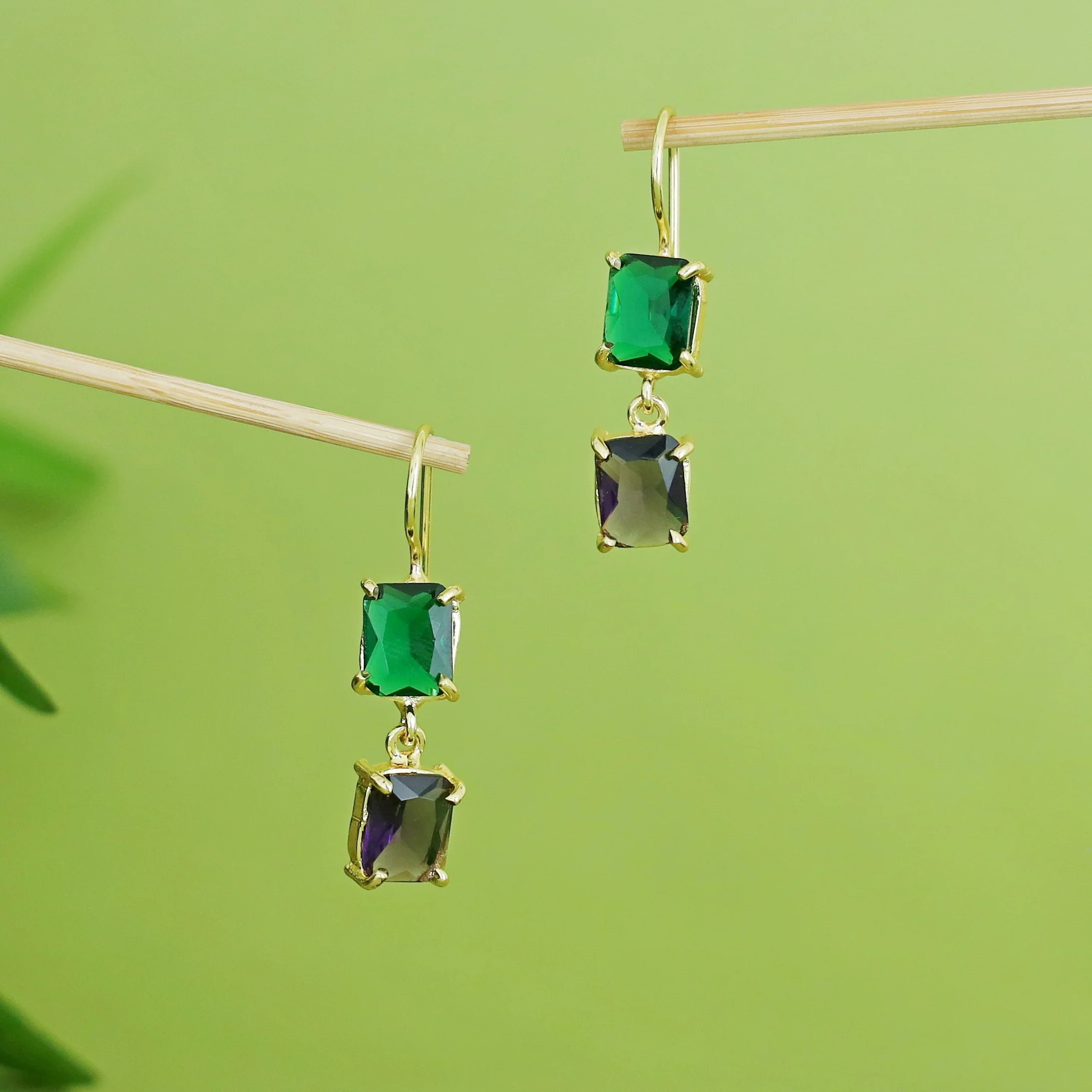 Faiza Dual Rectangle Claw Glossy Drop - Image 11