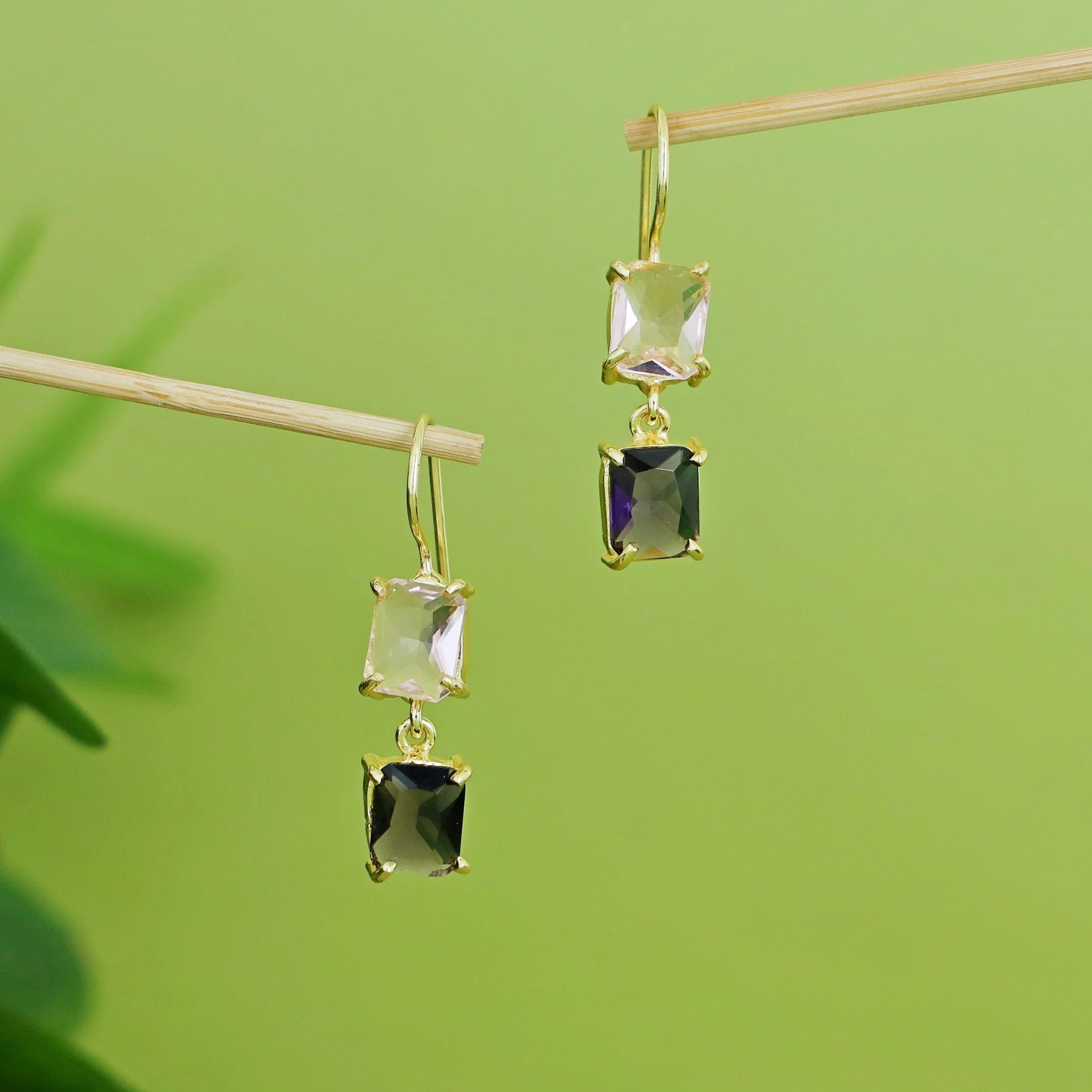 Faiza Dual Rectangle Claw Glossy Drop - Image 12