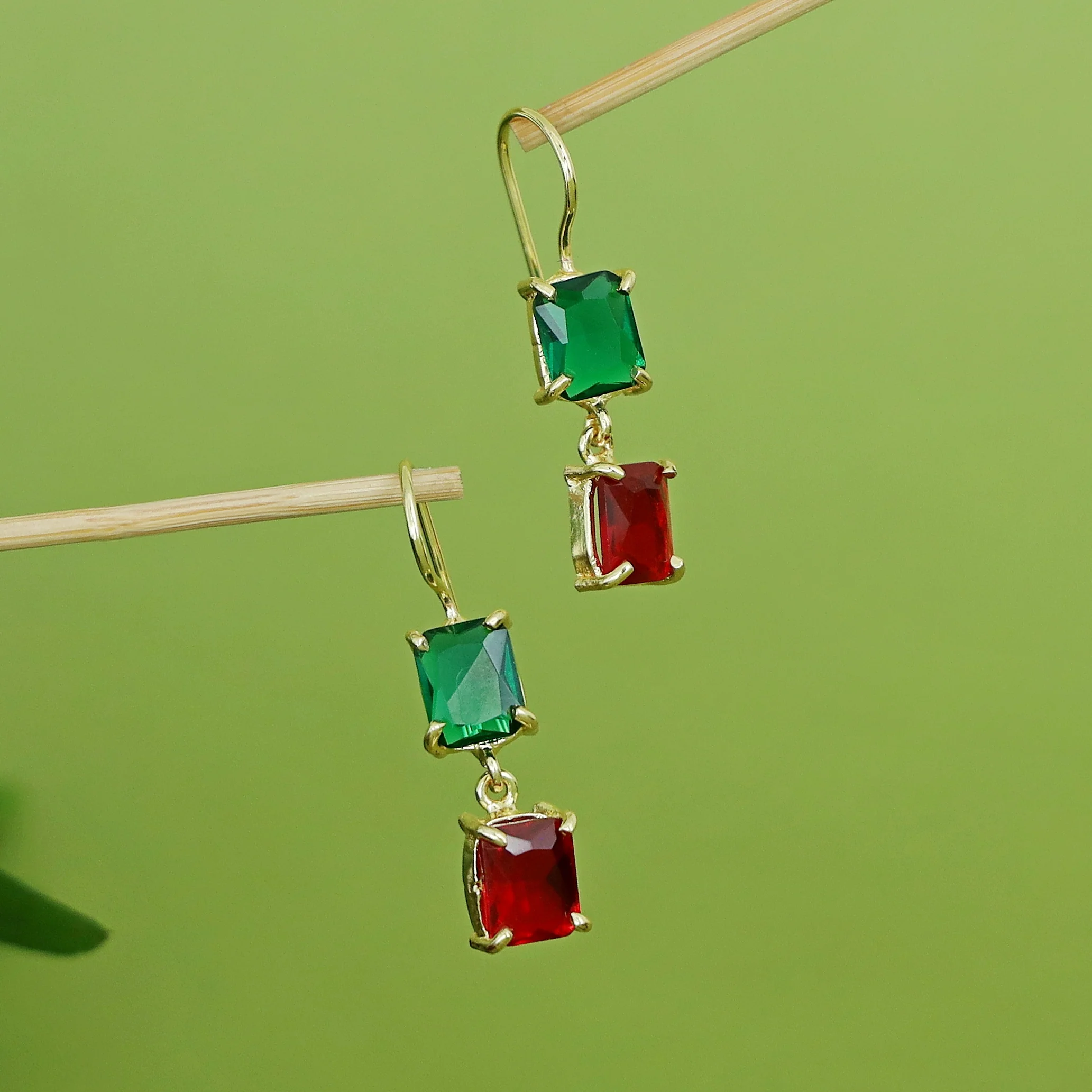 Faiza Dual Rectangle Claw Glossy Drop - Image 13