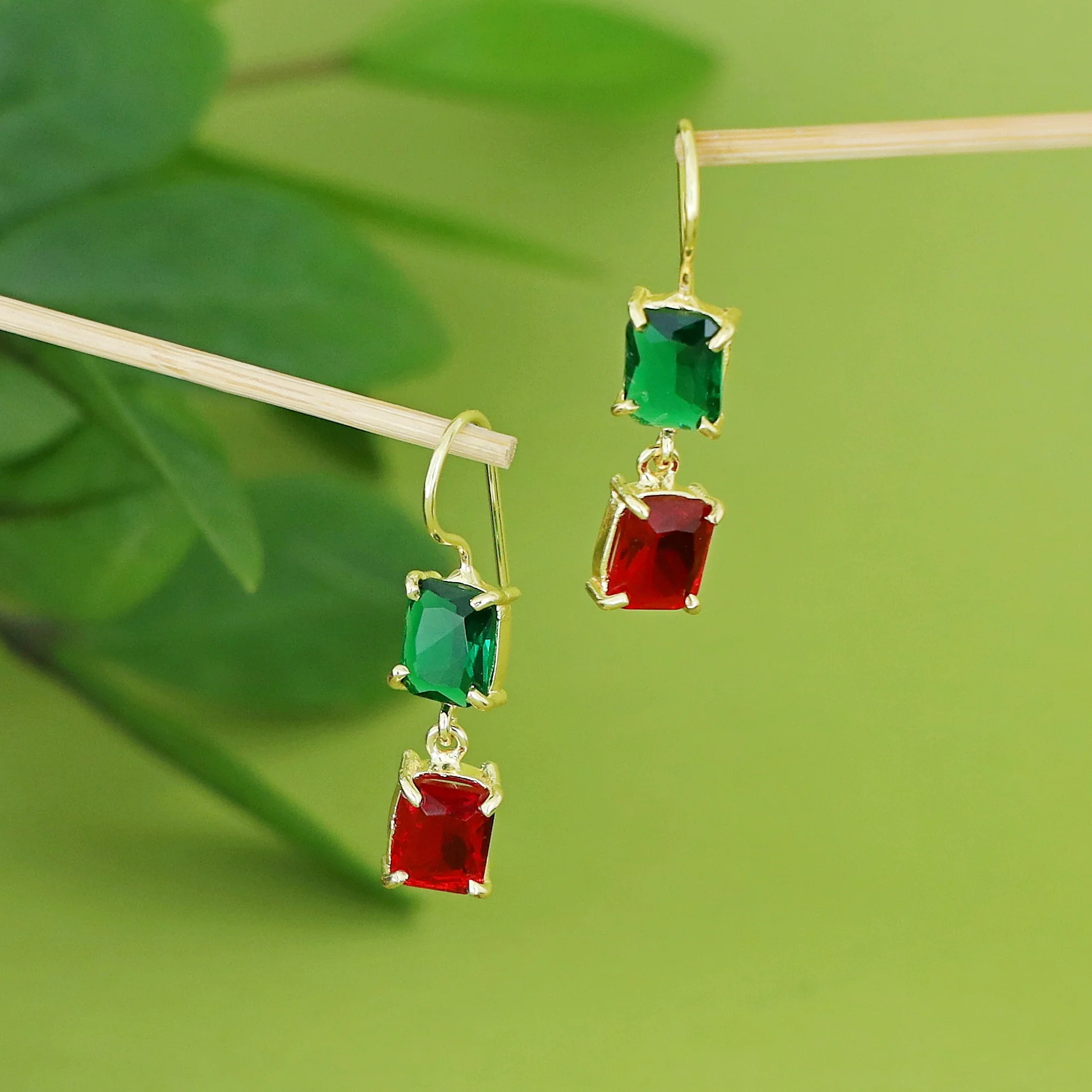 Faiza Dual Rectangle Claw Glossy Drop - Image 14