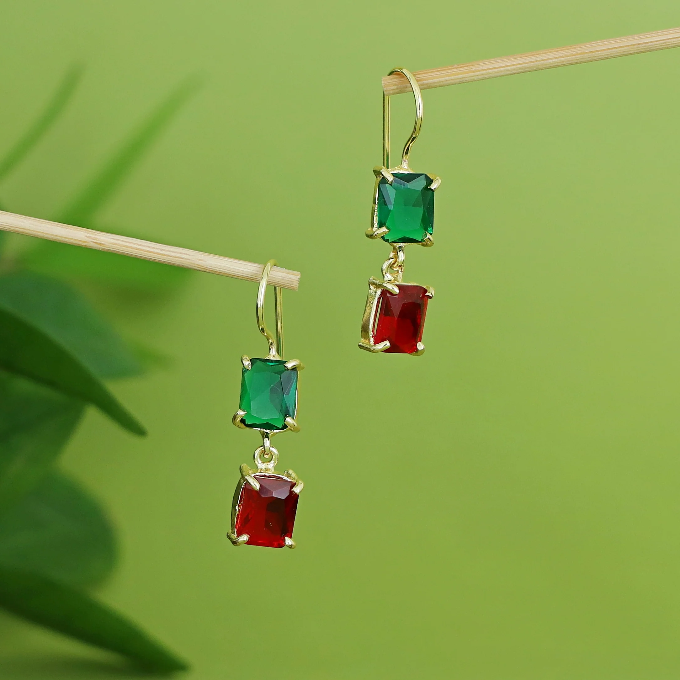 Faiza Dual Rectangle Claw Glossy Drop - Image 2