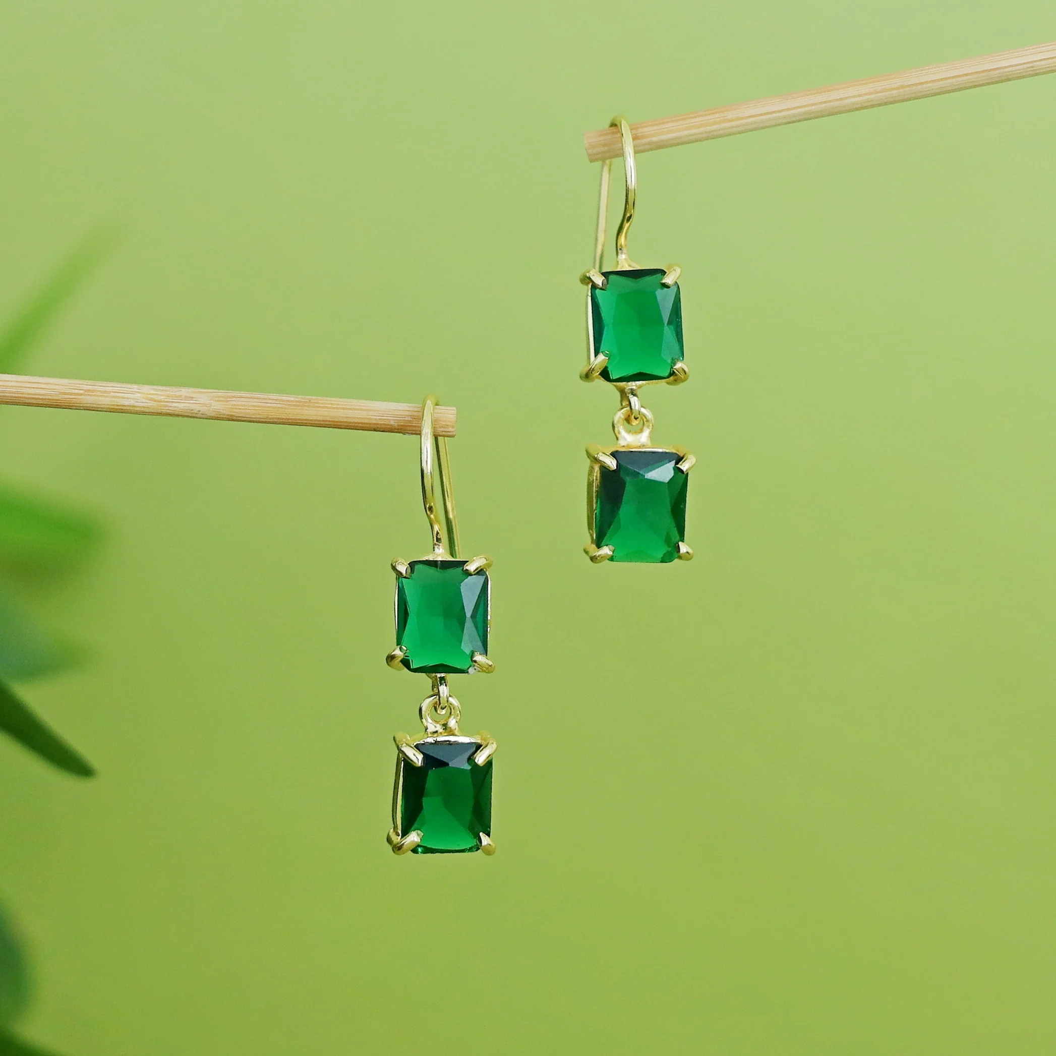 Faiza Dual Rectangle Claw Glossy Drop - Image 3