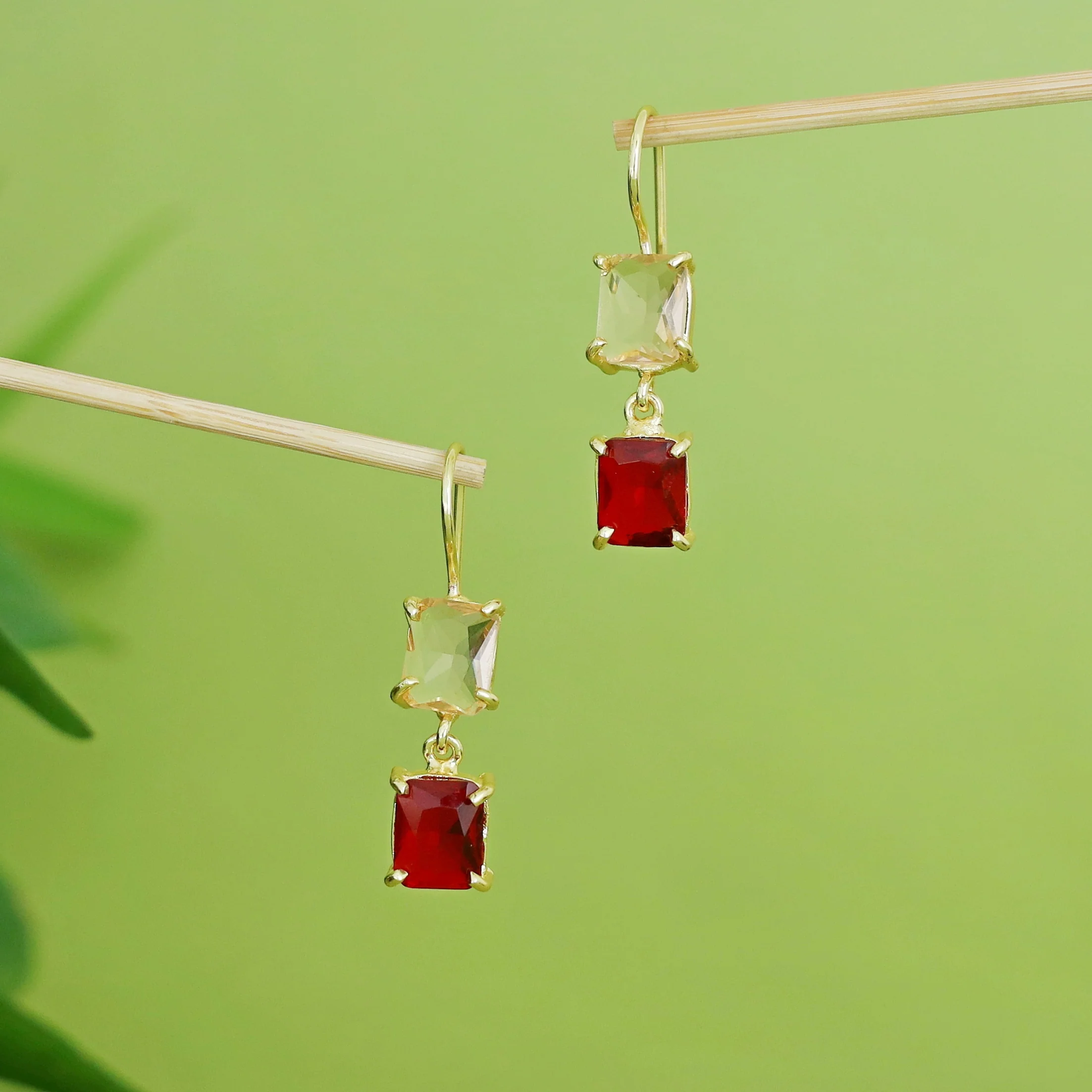 Faiza Dual Rectangle Claw Glossy Drop - Image 5
