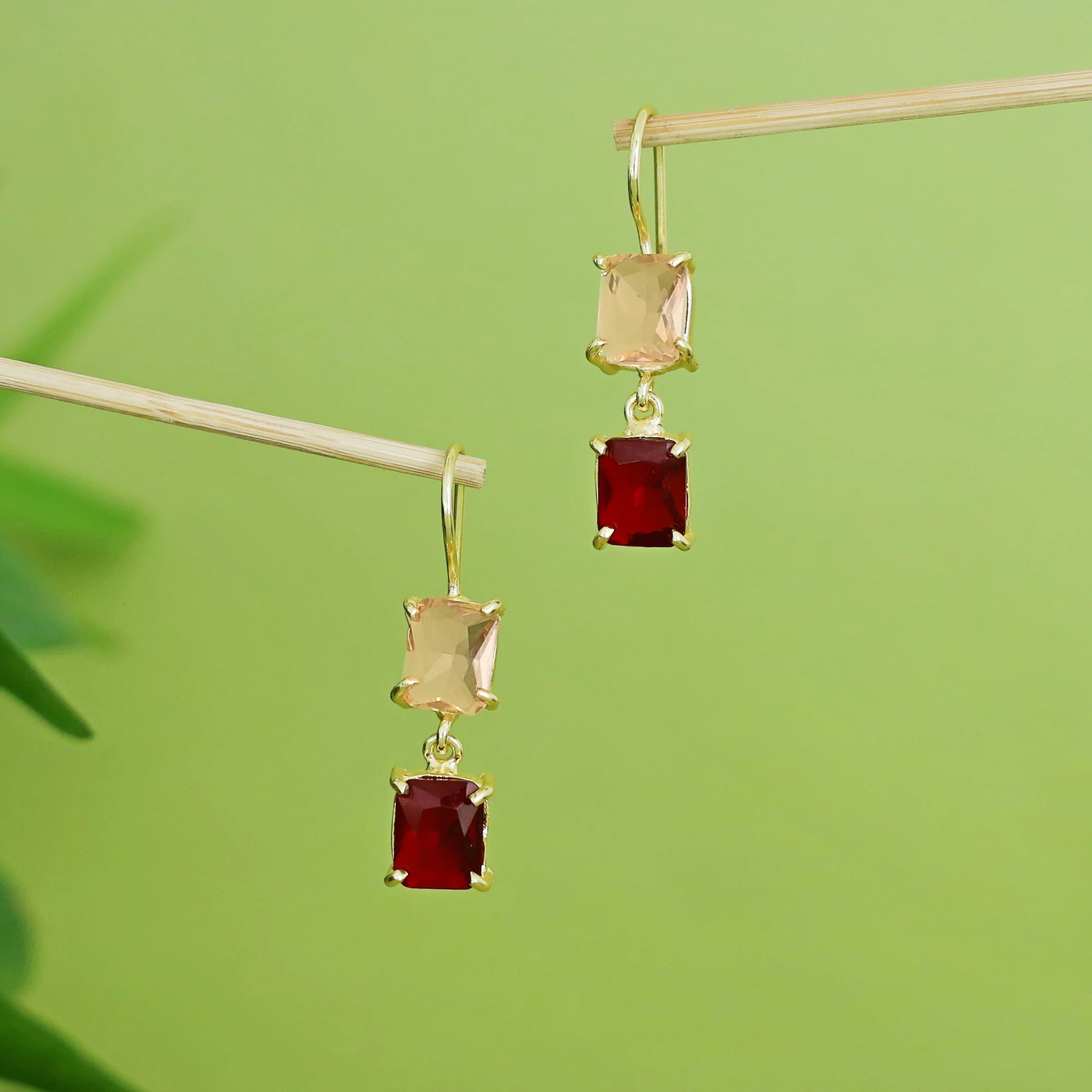 Faiza Dual Rectangle Claw Glossy Drop - Image 7