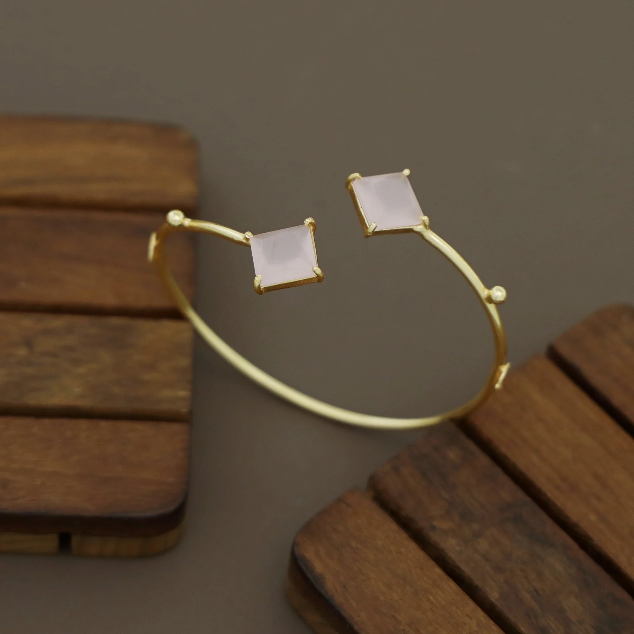 Falisa Dual Diamond Golden Ball + Circle Bangle - Image 10