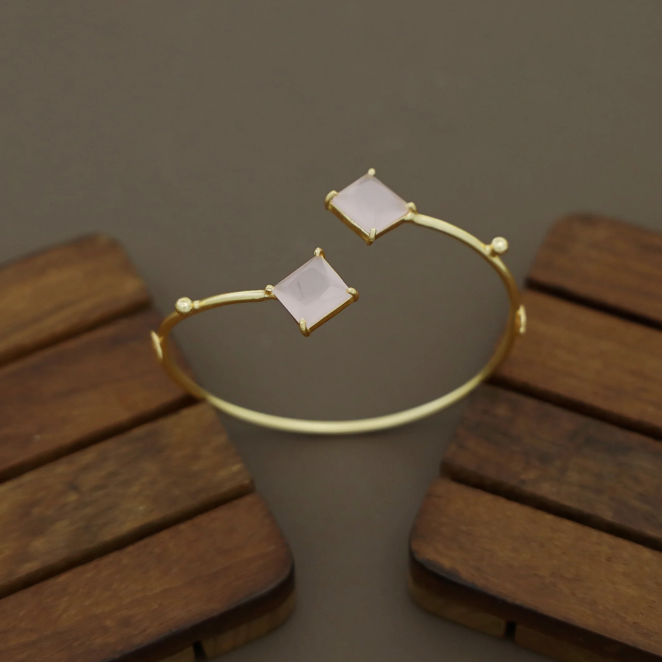 Falisa Dual Diamond Golden Ball + Circle Bangle - Image 8