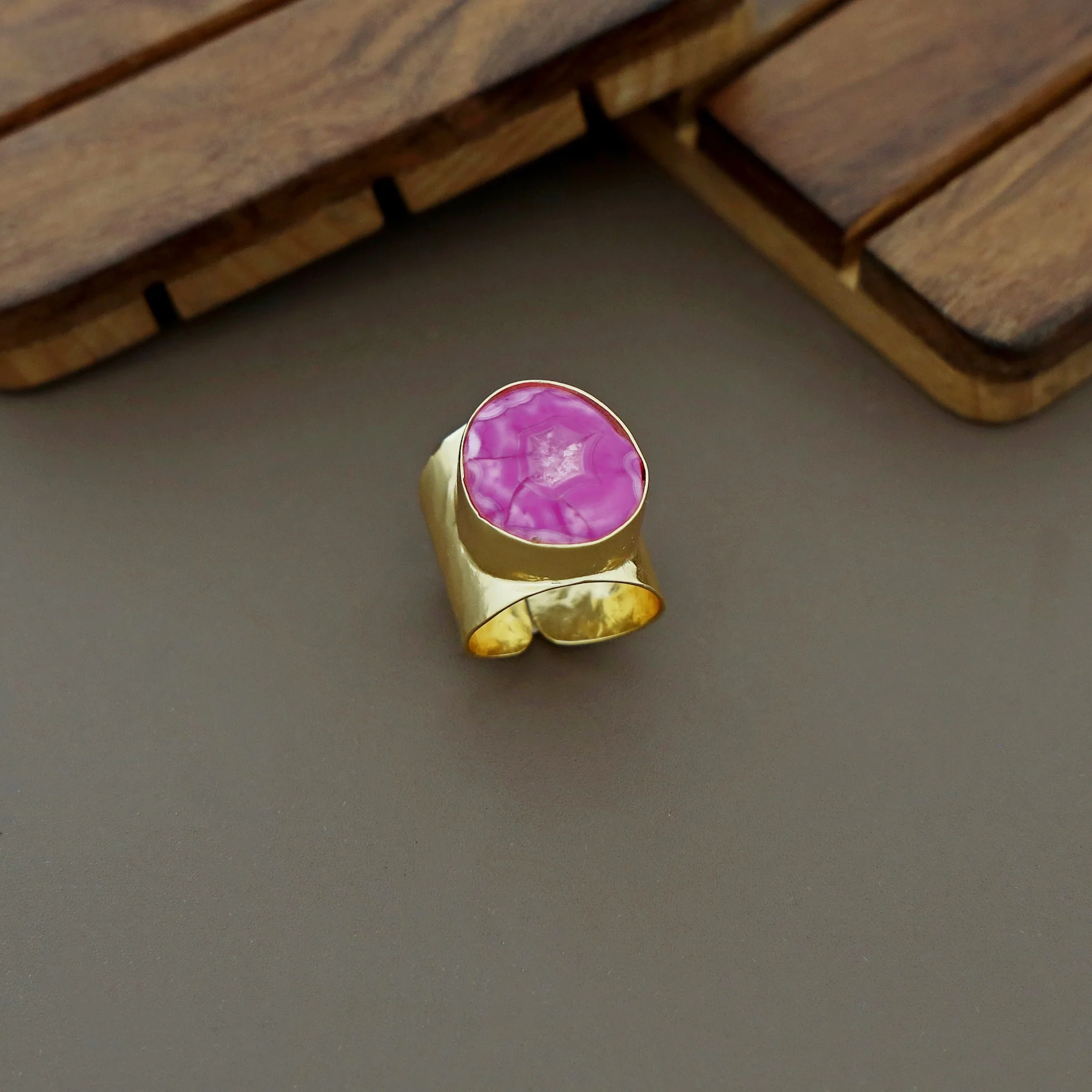 Feba Agate Golden Ring - Image 5
