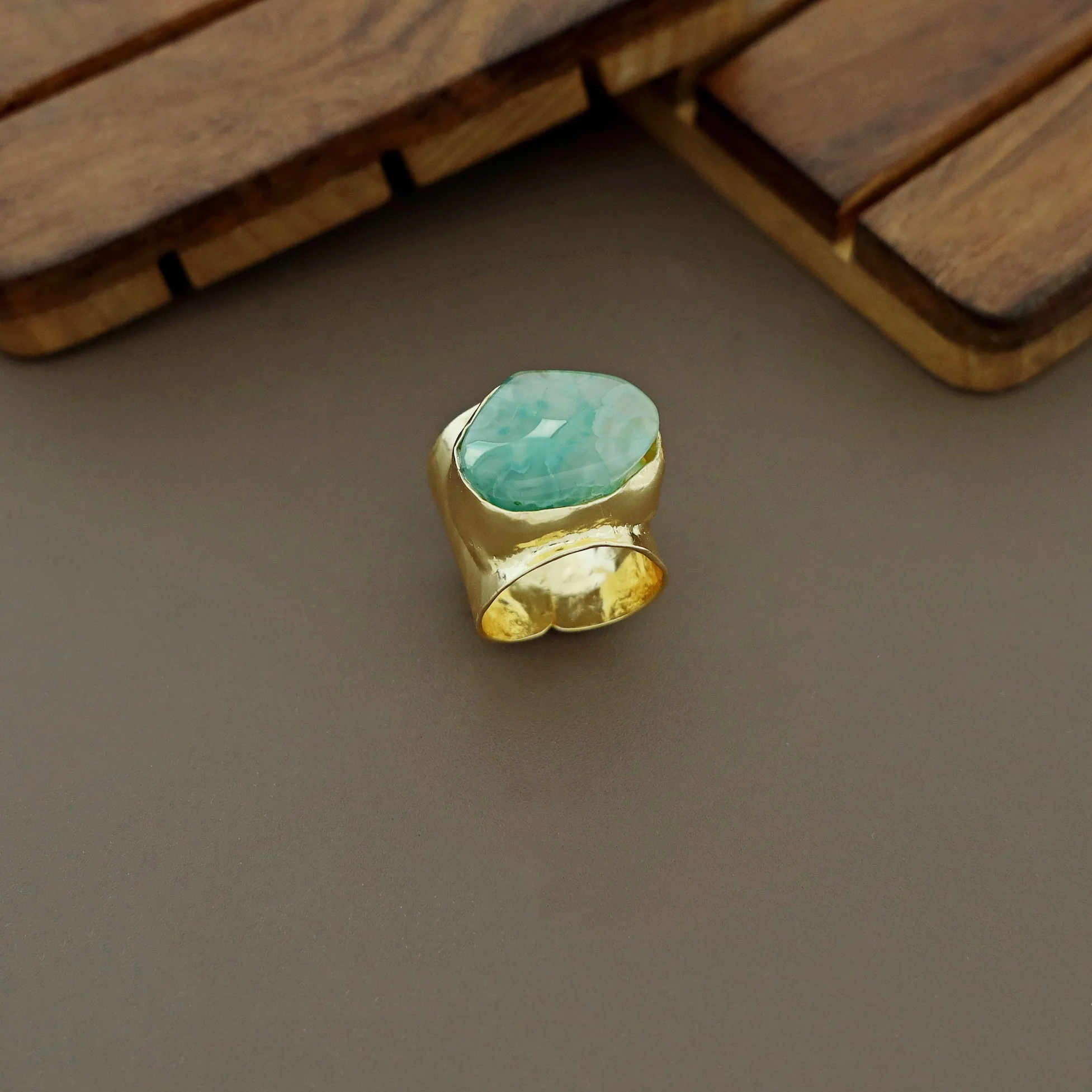 Feba Agate Golden Ring - Image 6