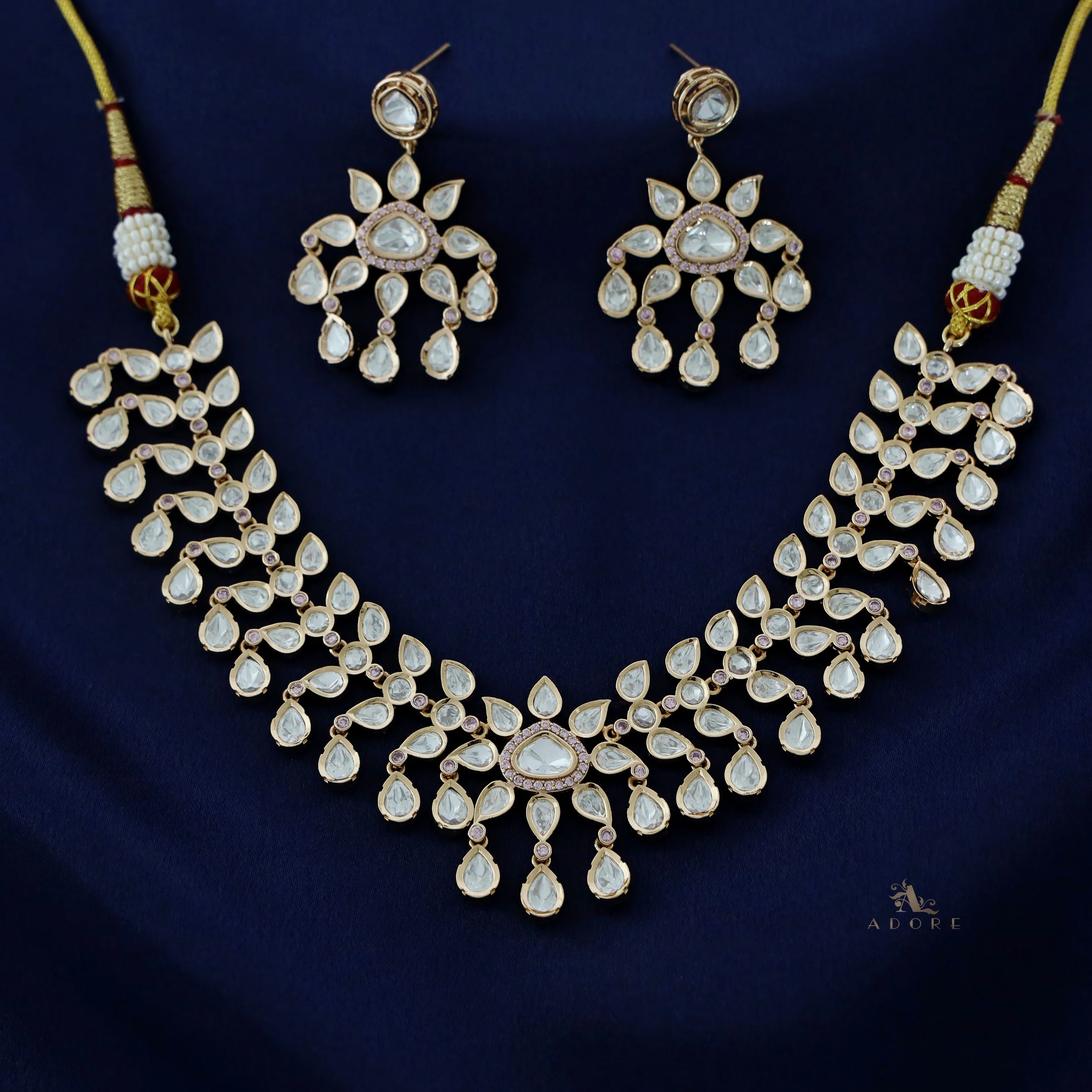 Feona All Dew Drop Neckpiece with Earring - Image 5