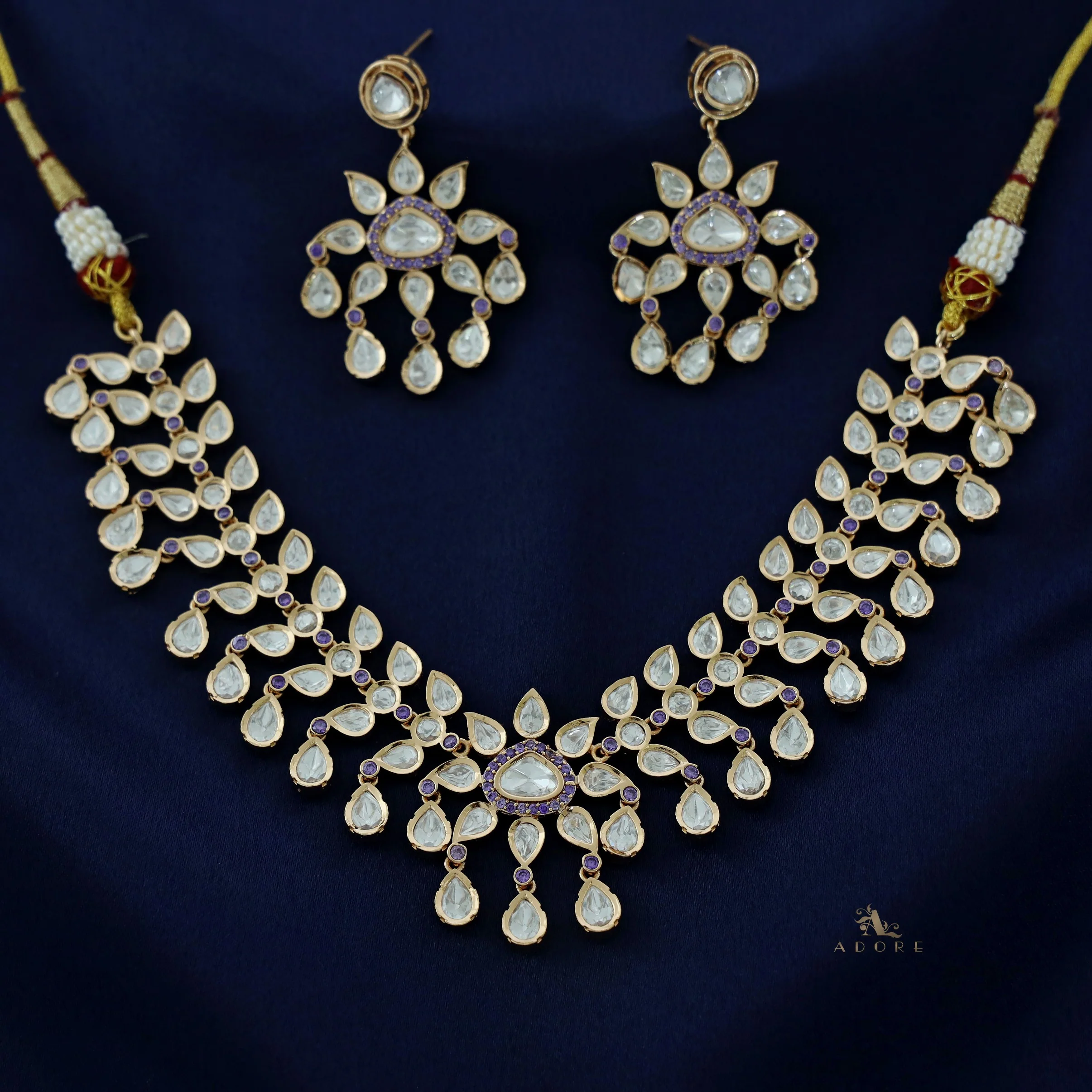 Feona All Dew Drop Neckpiece with Earring - Image 6