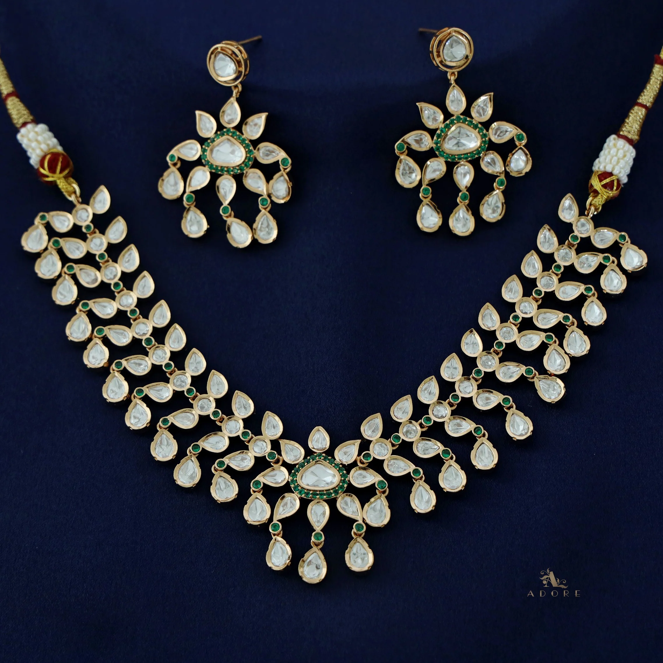 Feona All Dew Drop Neckpiece with Earring - Image 7