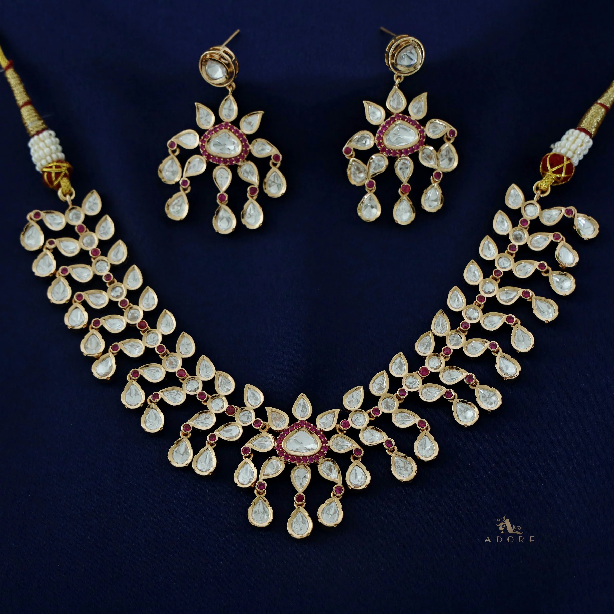 Feona All Dew Drop Neckpiece with Earring - Image 8