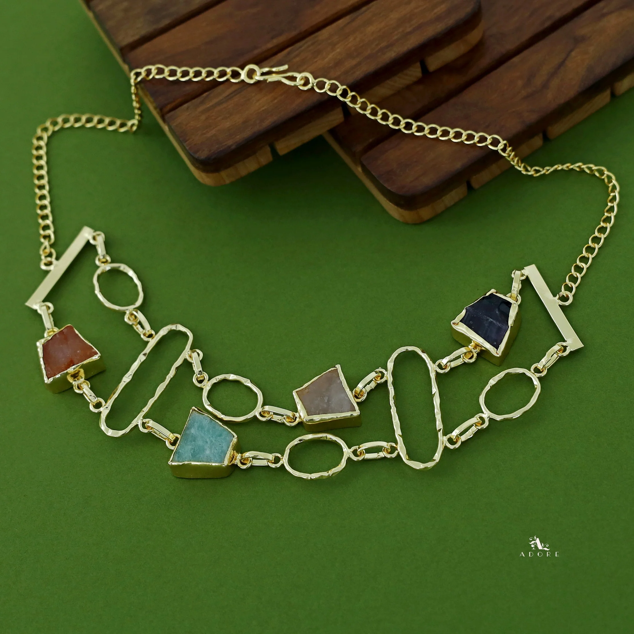 Fiona 2 Layer Raw Stone Choker - Image 3