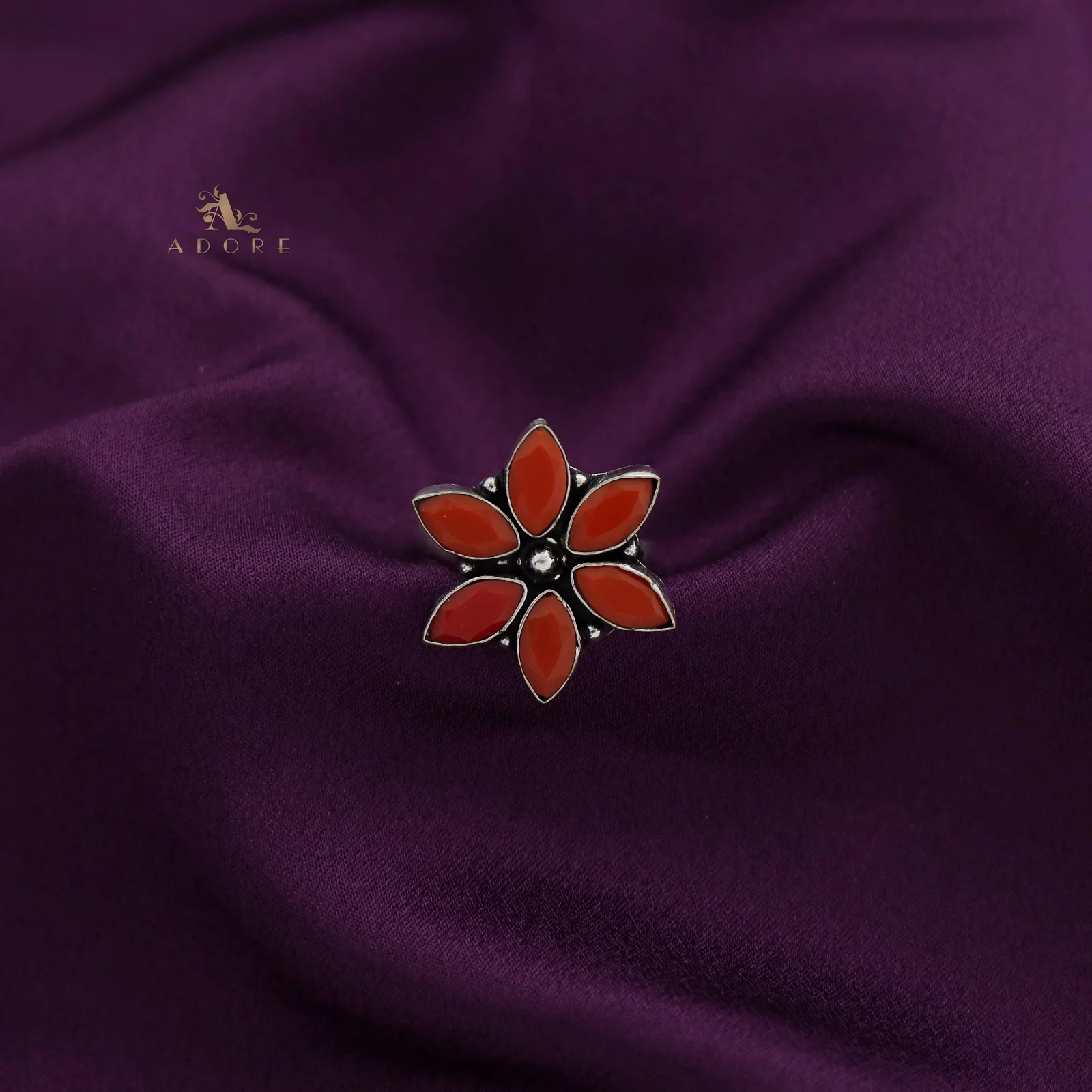 Flora Glossy Flower Ring - Image 9