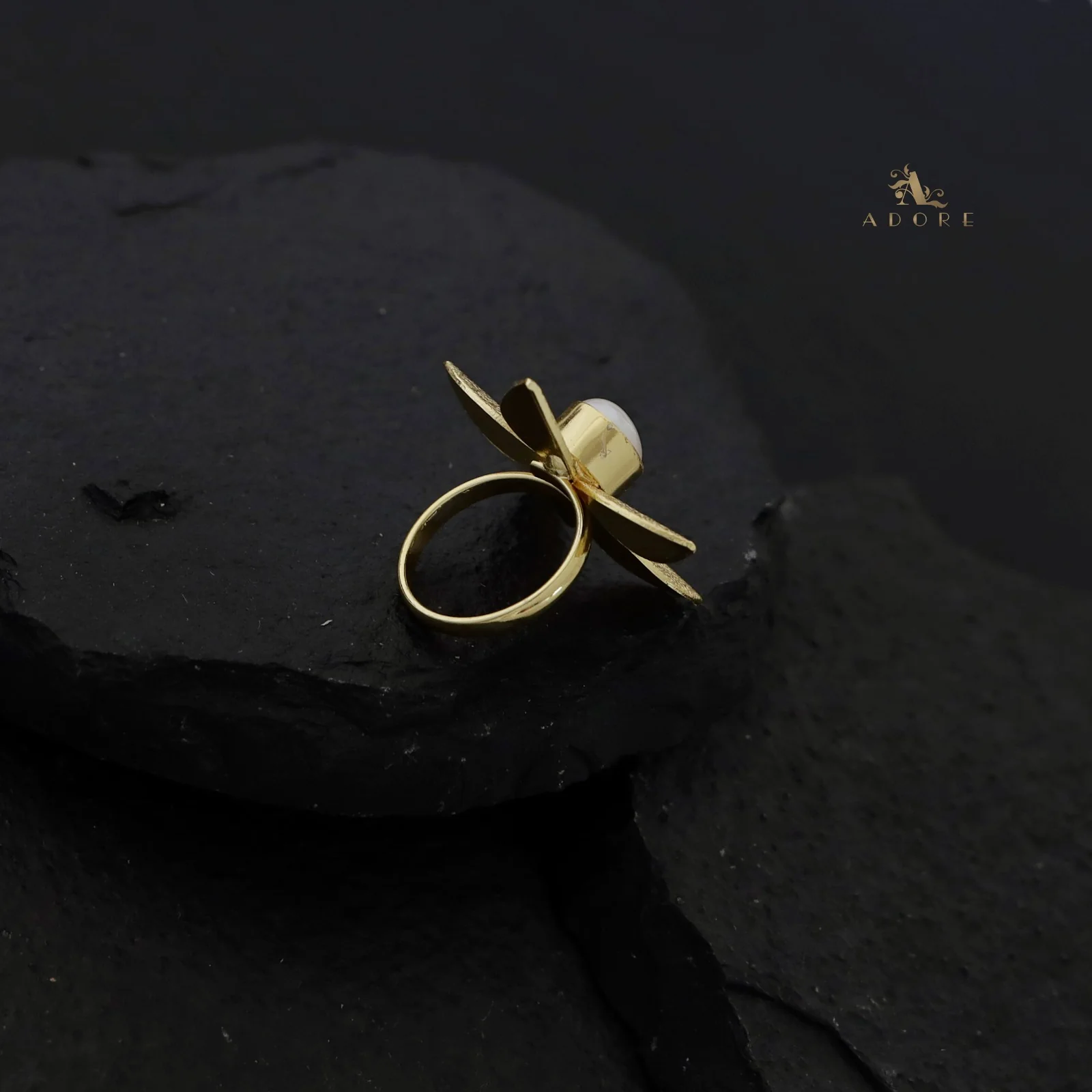 Floral Blossom Pearl Ring - Image 2
