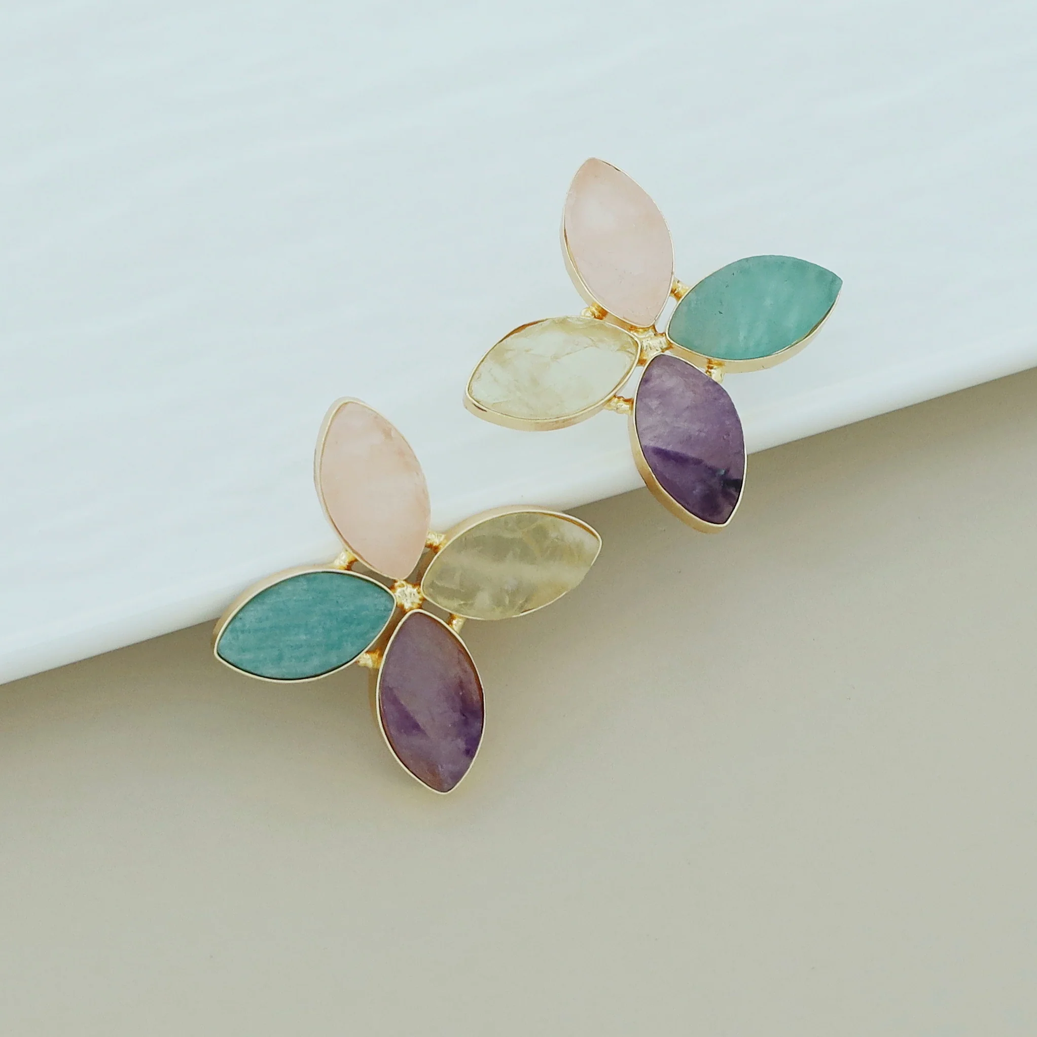 Lovica Floral Raw Stone Earring - Image 10