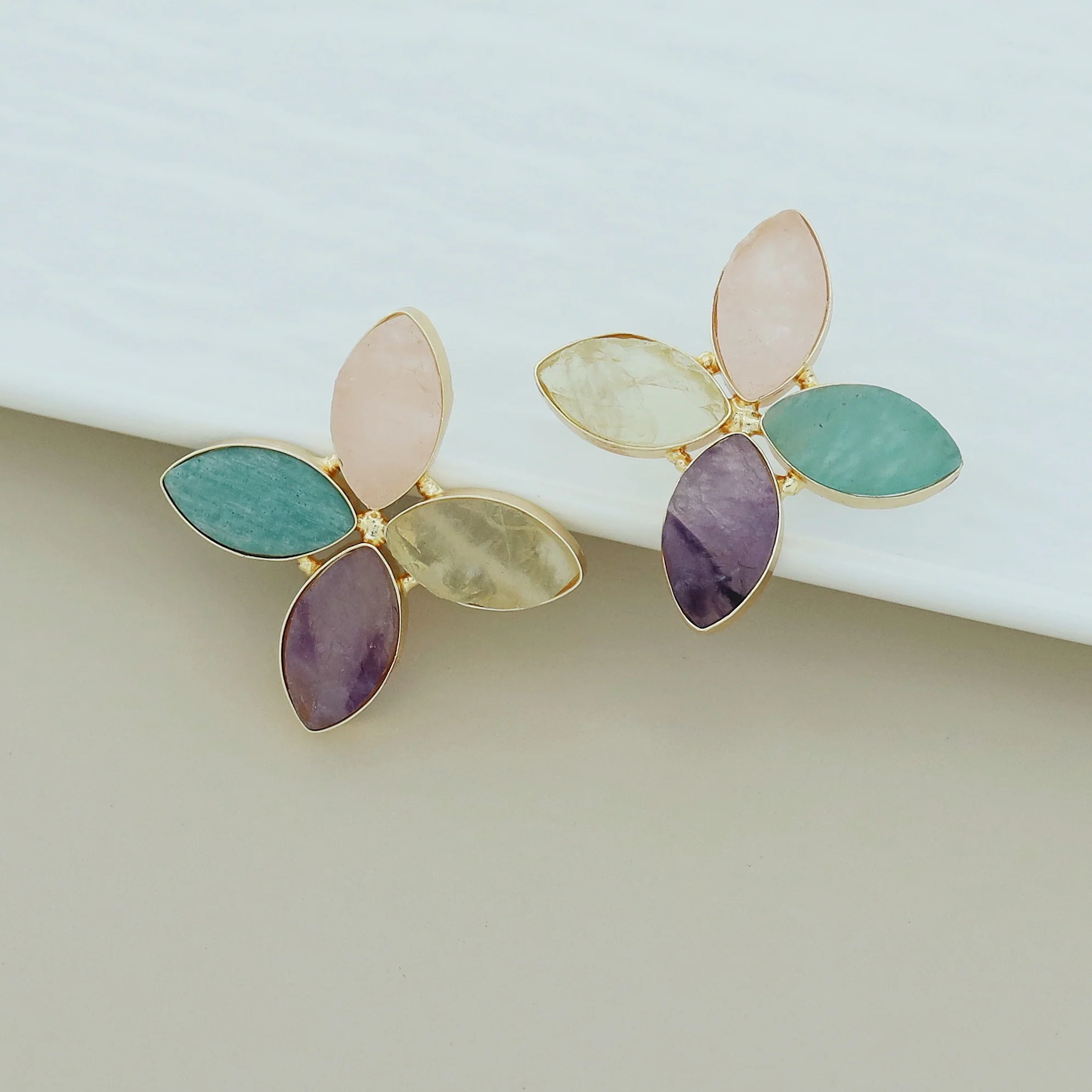 Lovica Floral Raw Stone Earring - Image 11