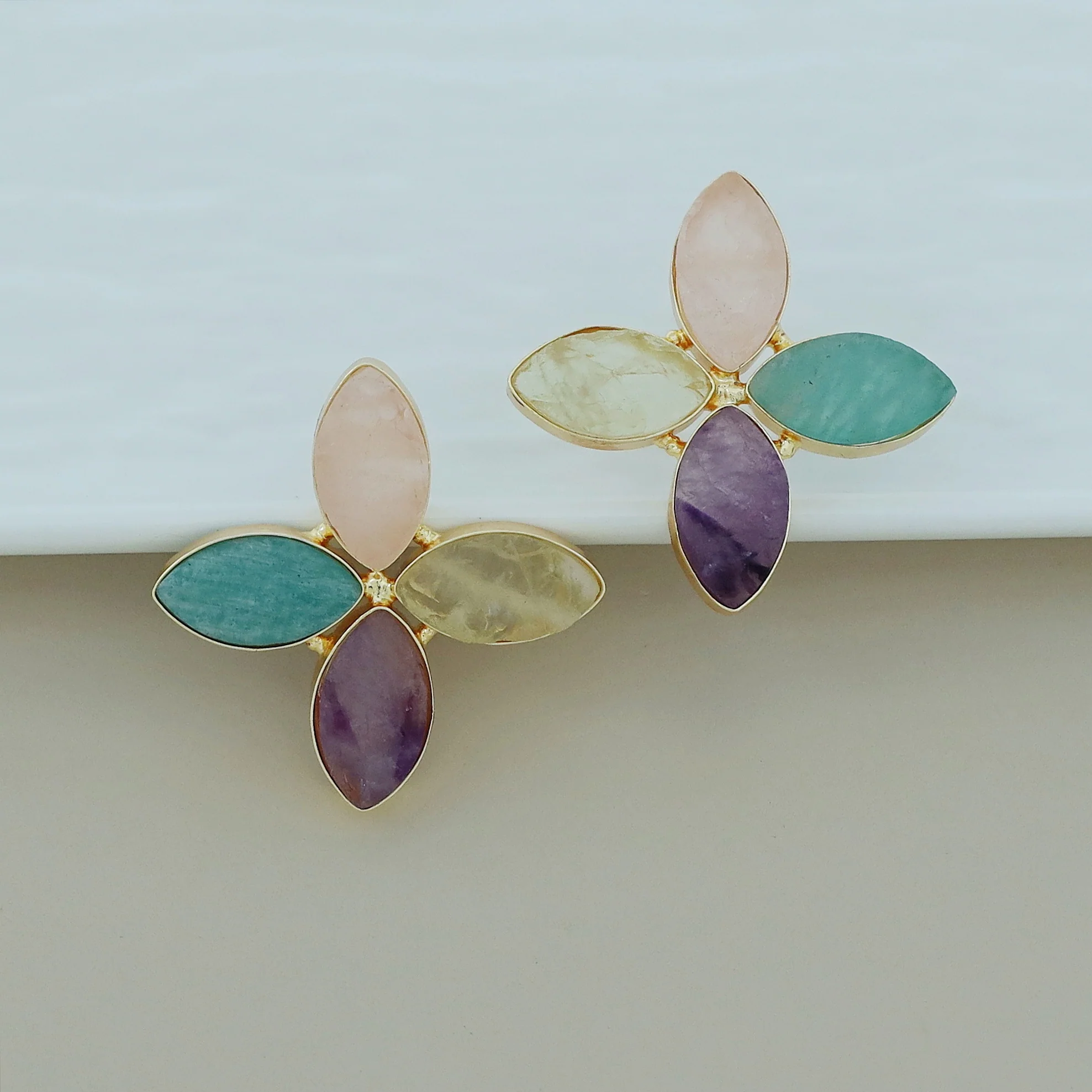 Lovica Floral Raw Stone Earring - Image 12