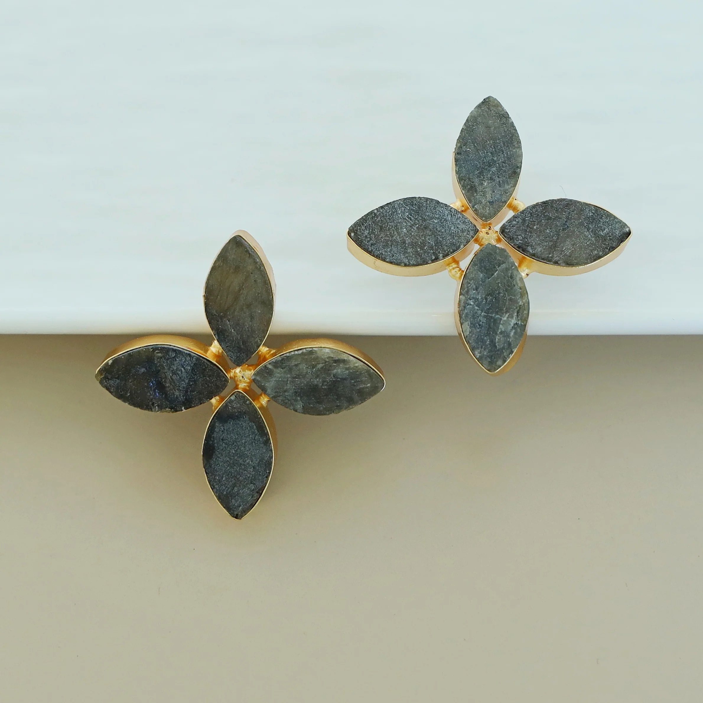 Lovica Floral Raw Stone Earring - Image 6
