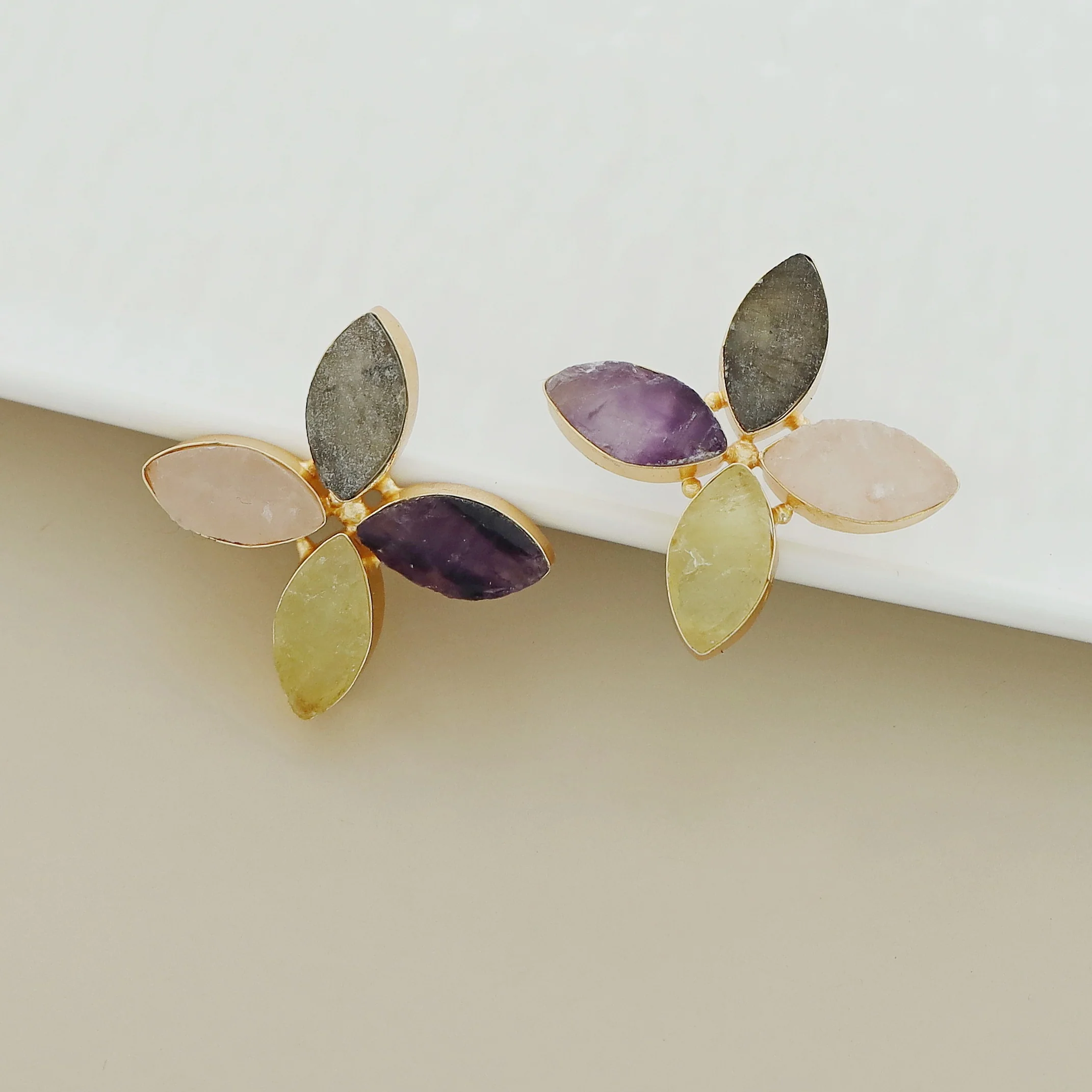 Lovica Floral Raw Stone Earring - Image 9