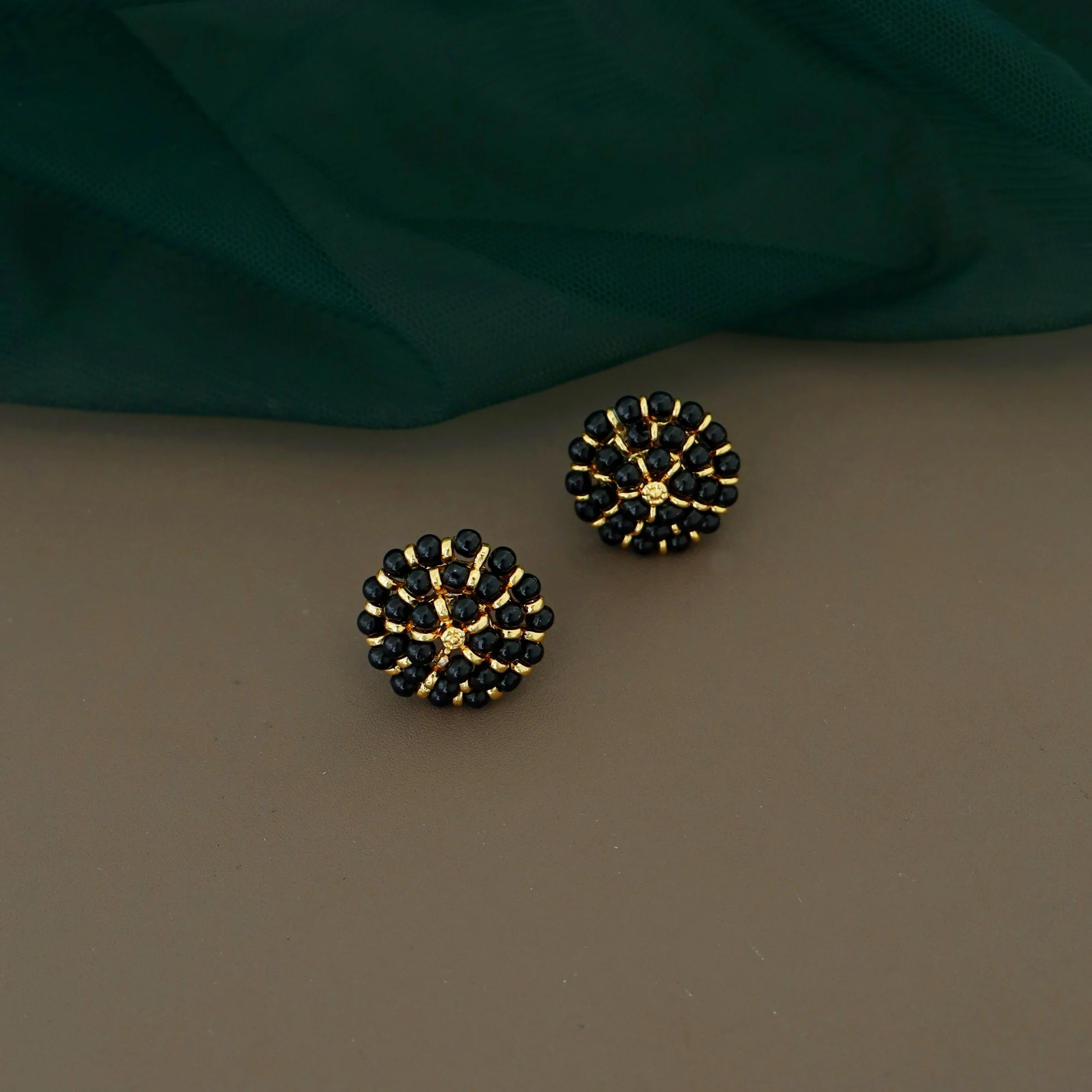 Trinaya Flower Beaded Pearl Earring - Image 5