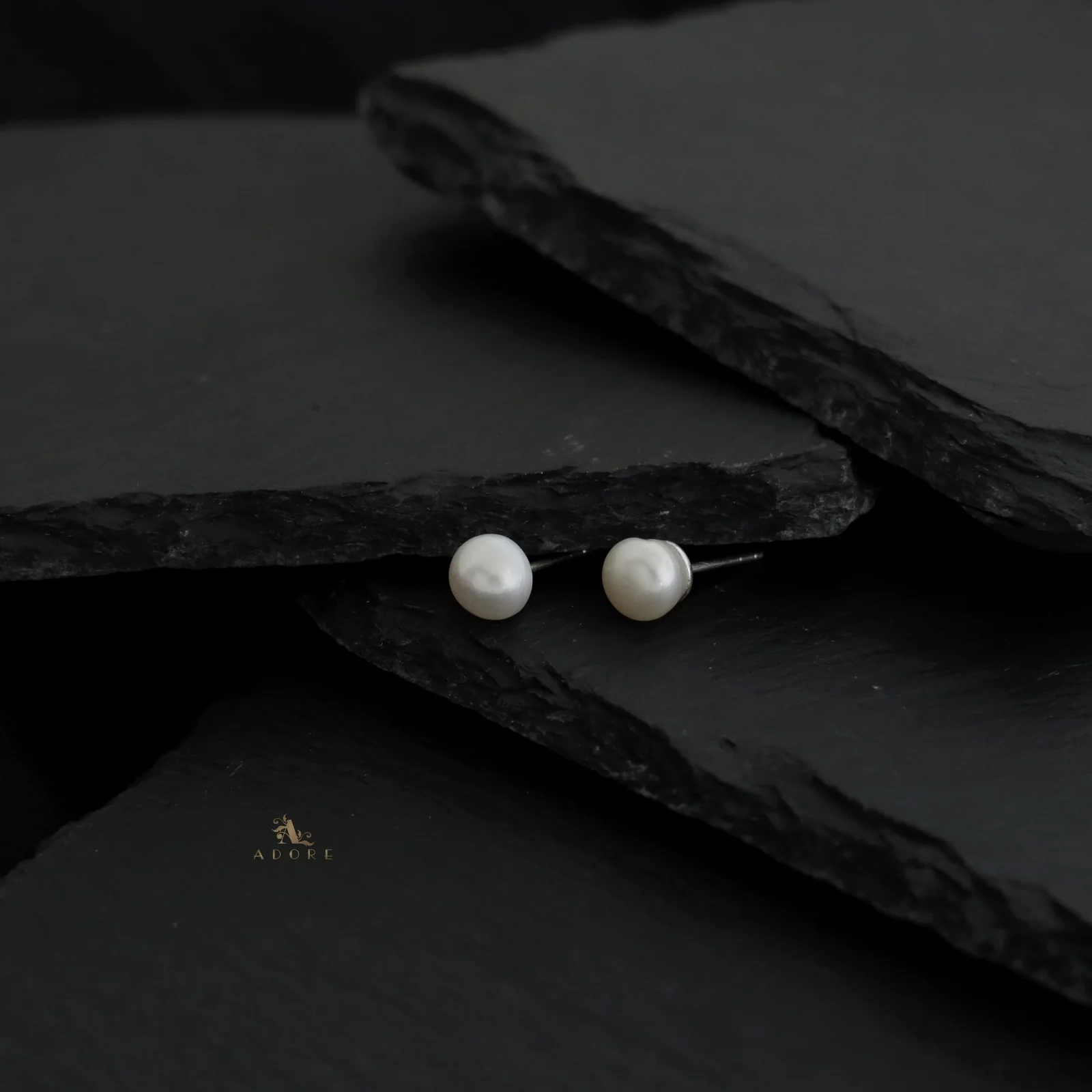 Silver Tiny Fresh Water Pearl Stud - 925 Sterling Silver - Image 3