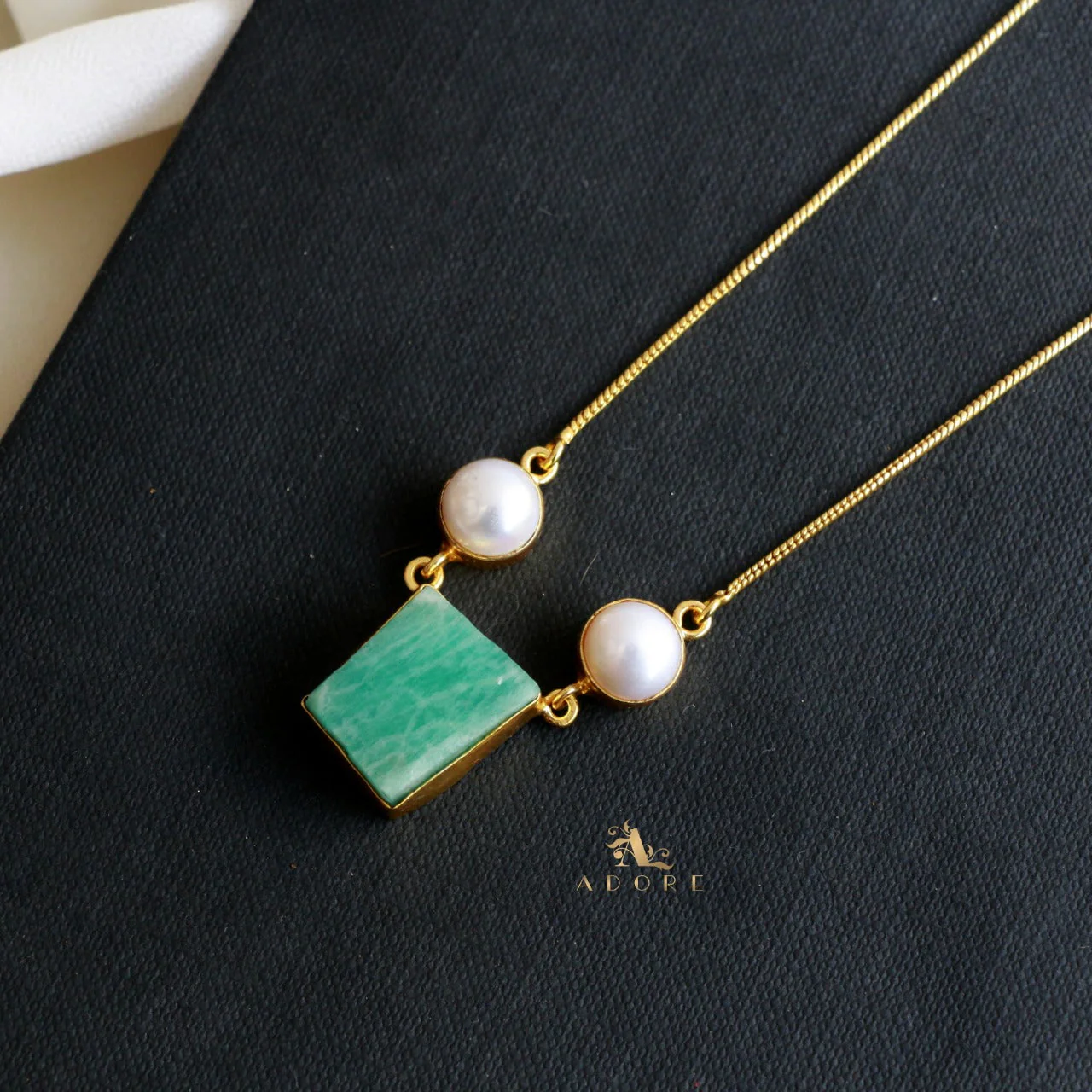 Fresh Water Pearl With Raw Stone Neckpiece - Image 17