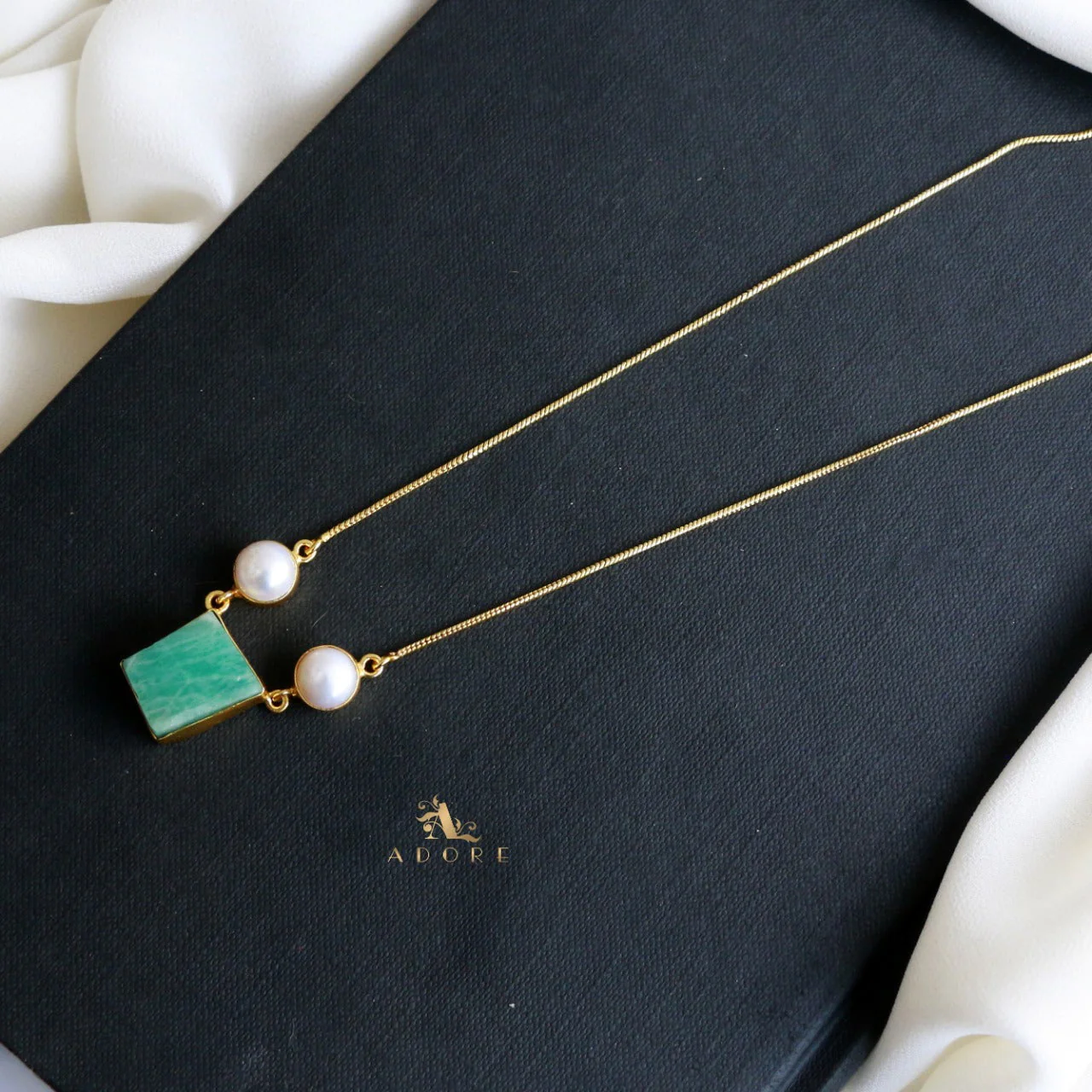 Fresh Water Pearl With Raw Stone Neckpiece - Image 20