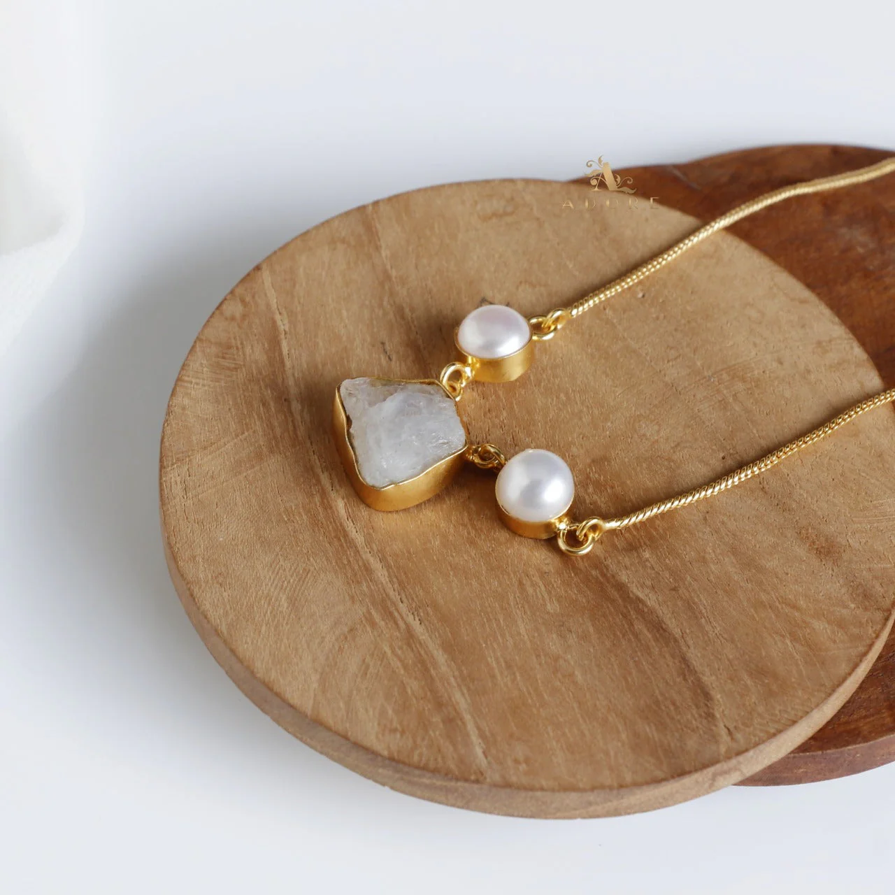 Fresh Water Pearl With Raw Stone Neckpiece - Image 27